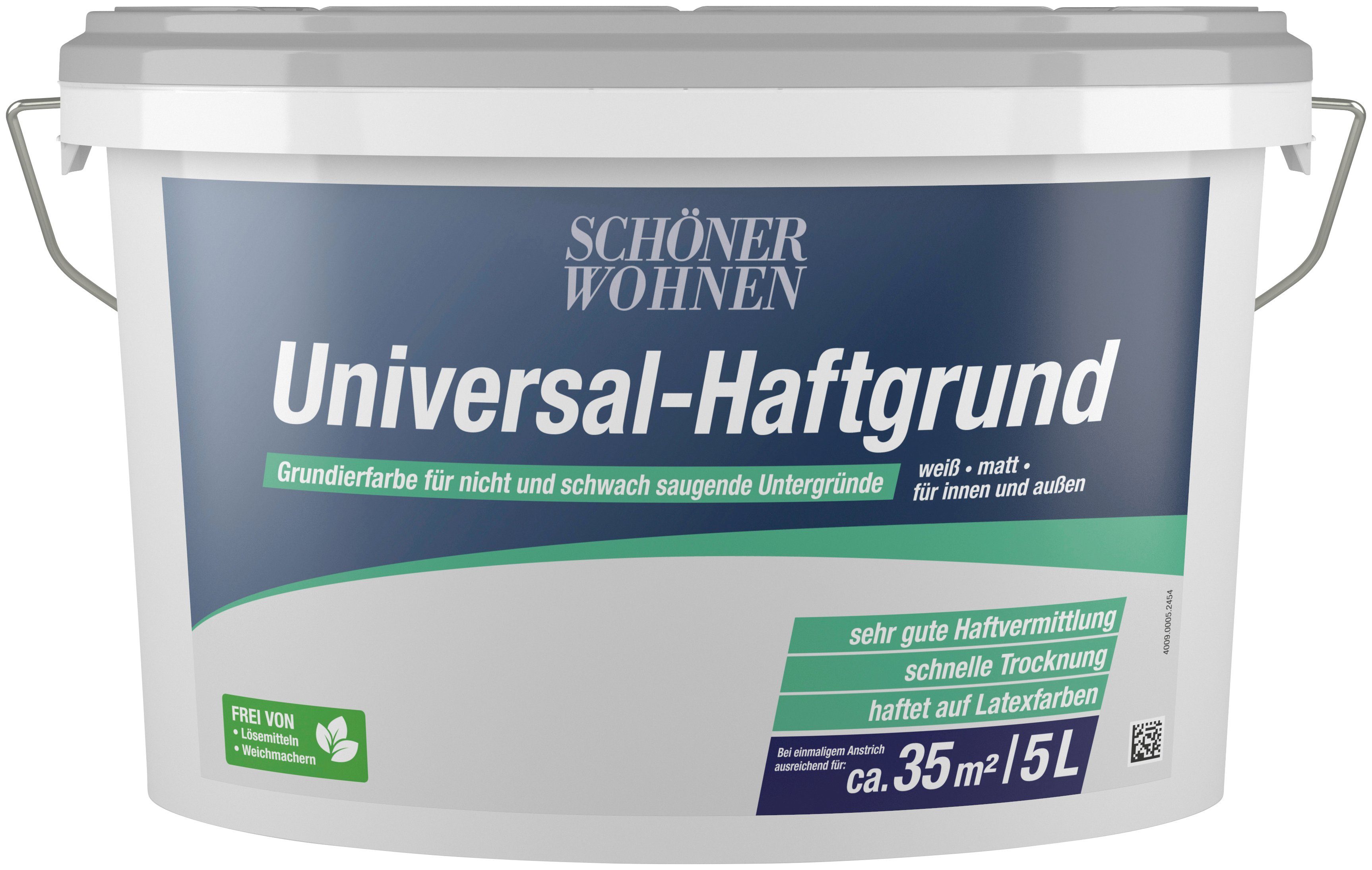 FARBE haftvermittelnde Universal-Haftgrund, SCHÖNER weiß, 5 Grundierfarbe Liter, Grundierfarbe WOHNEN