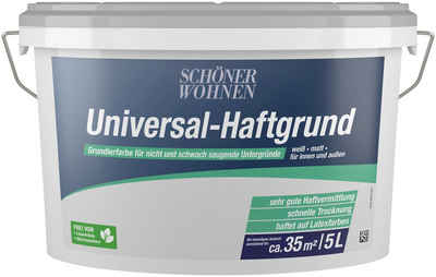 SCHÖNER WOHNEN FARBE Grundierfarbe Universal-Haftgrund, 5 Liter, weiß, haftvermittelnde Grundierfarbe