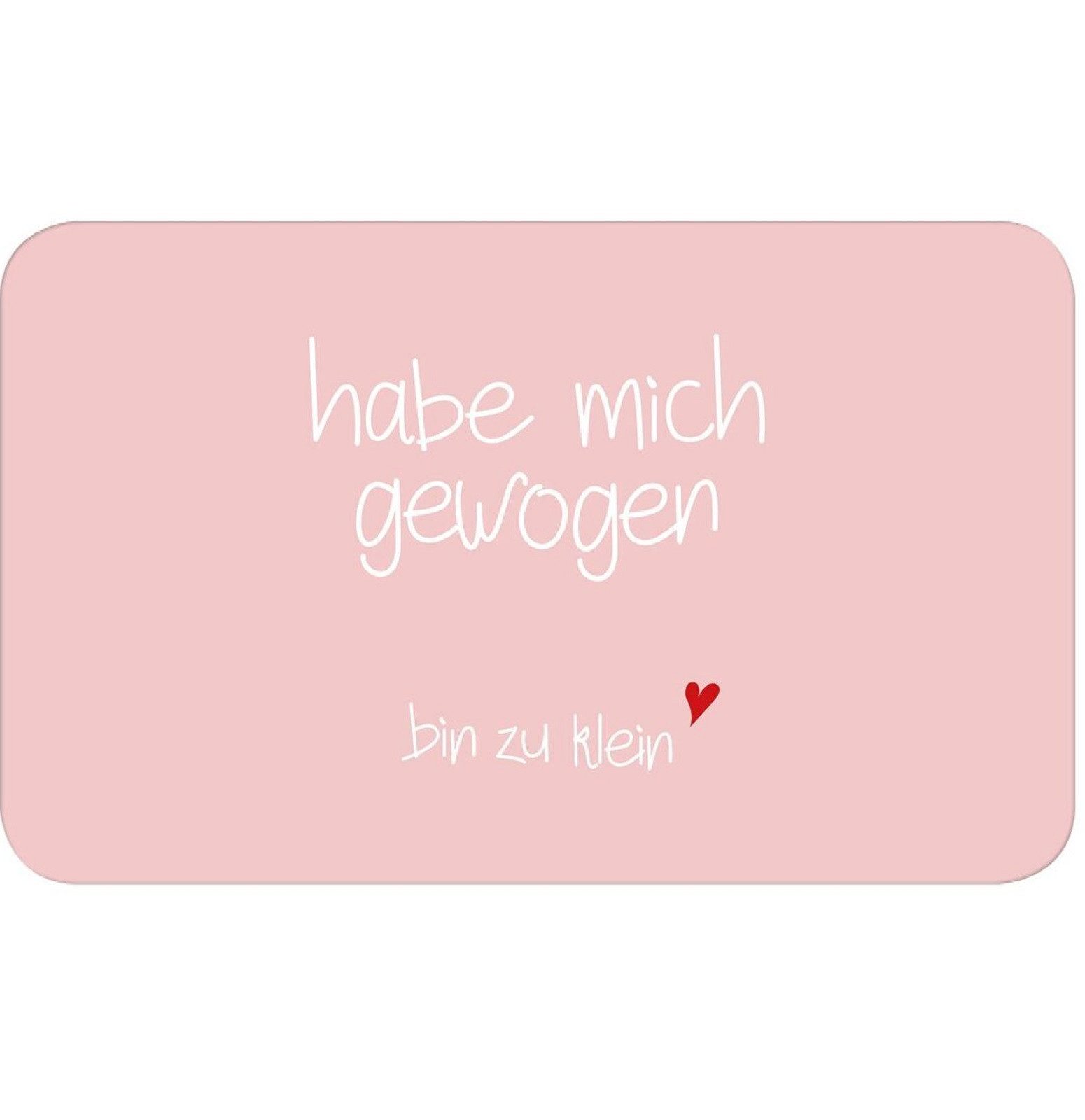 MEA LIVING Frühstücksbrett MEA LIVING Frühstücksbrettchen Spruch HAB MICH GEWOGEN BIN ZU KLEIN