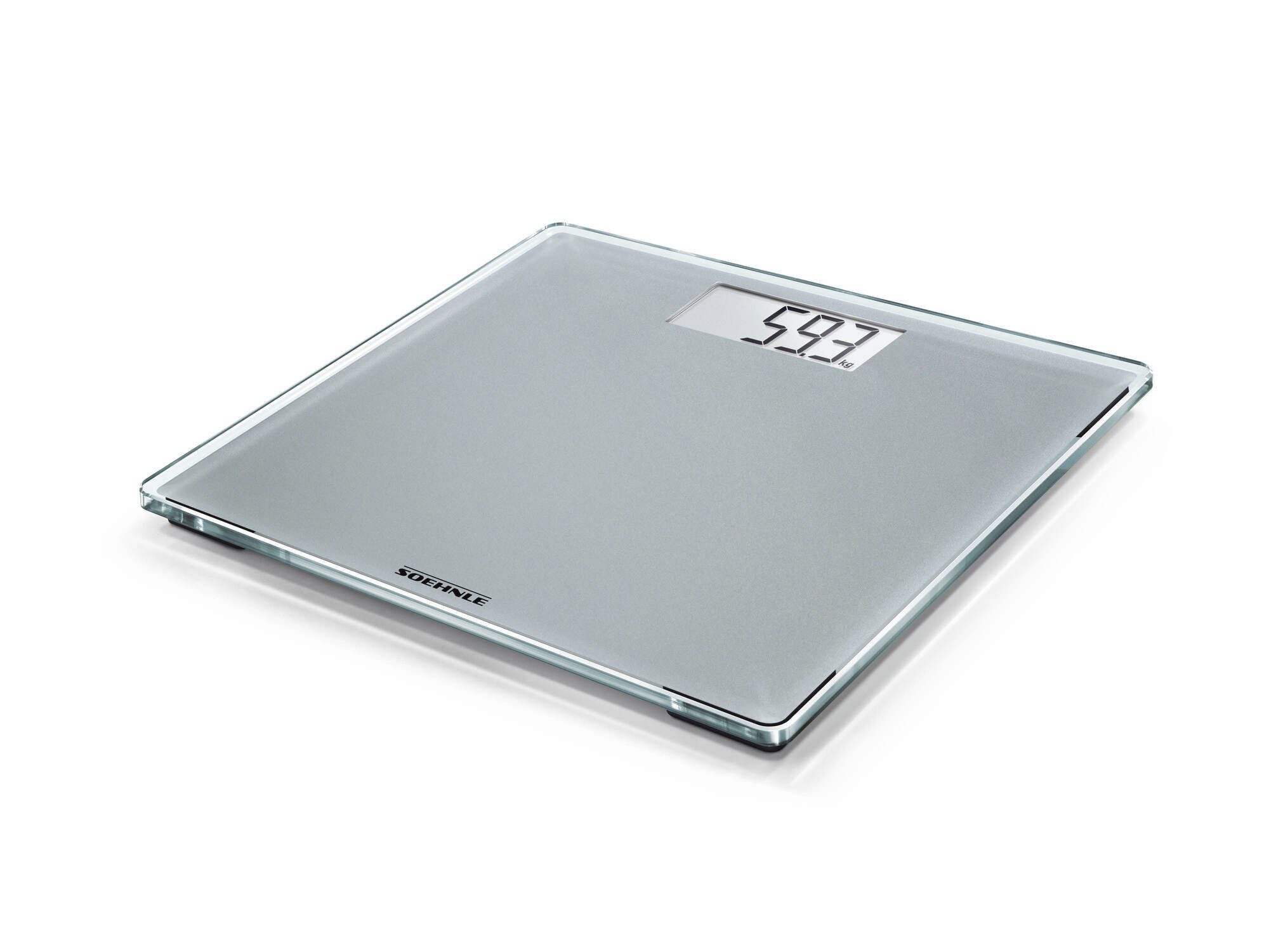 Soehnle Personenwaage Style Sense Compact 300, 1-tlg., LCD-Anzeige, flaches Design, bis 180kg, kg/lb/st, inkl. Batterien