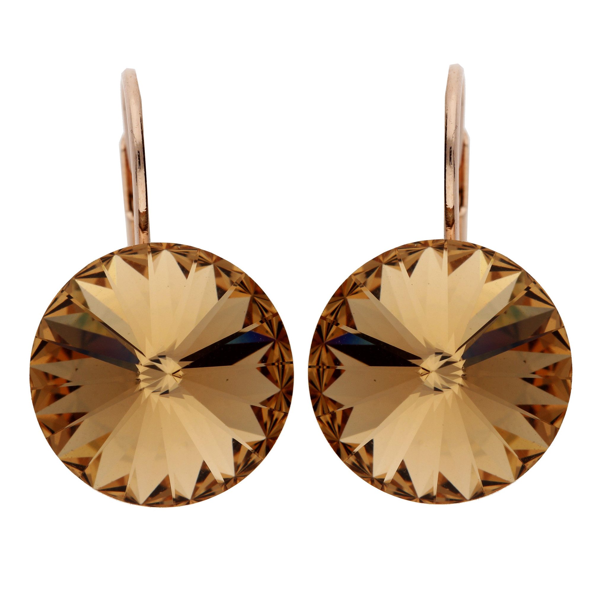 LÖB Paar Creolen 18K Roségold vergoldet Ohrringe Hängend Kristall Anhänger Stein gold (Geschenke für Frauen Beste Freundin Mutter Mama Damen zum Geburtstag Weihnachten Weihnachtsgeschenke, Inkl. Schmuckbox), Damen Ohrhänger Brisur Creolen Tropfenanhänger Tropfen Tropfenform