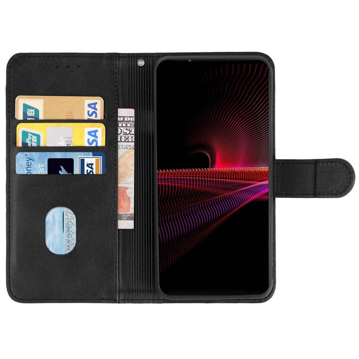 König Design Handyhülle Sony Xperia 1 IV, Schutzhülle Schutztasche Case Cover Etuis Wallet Klapptasche Bookstyle