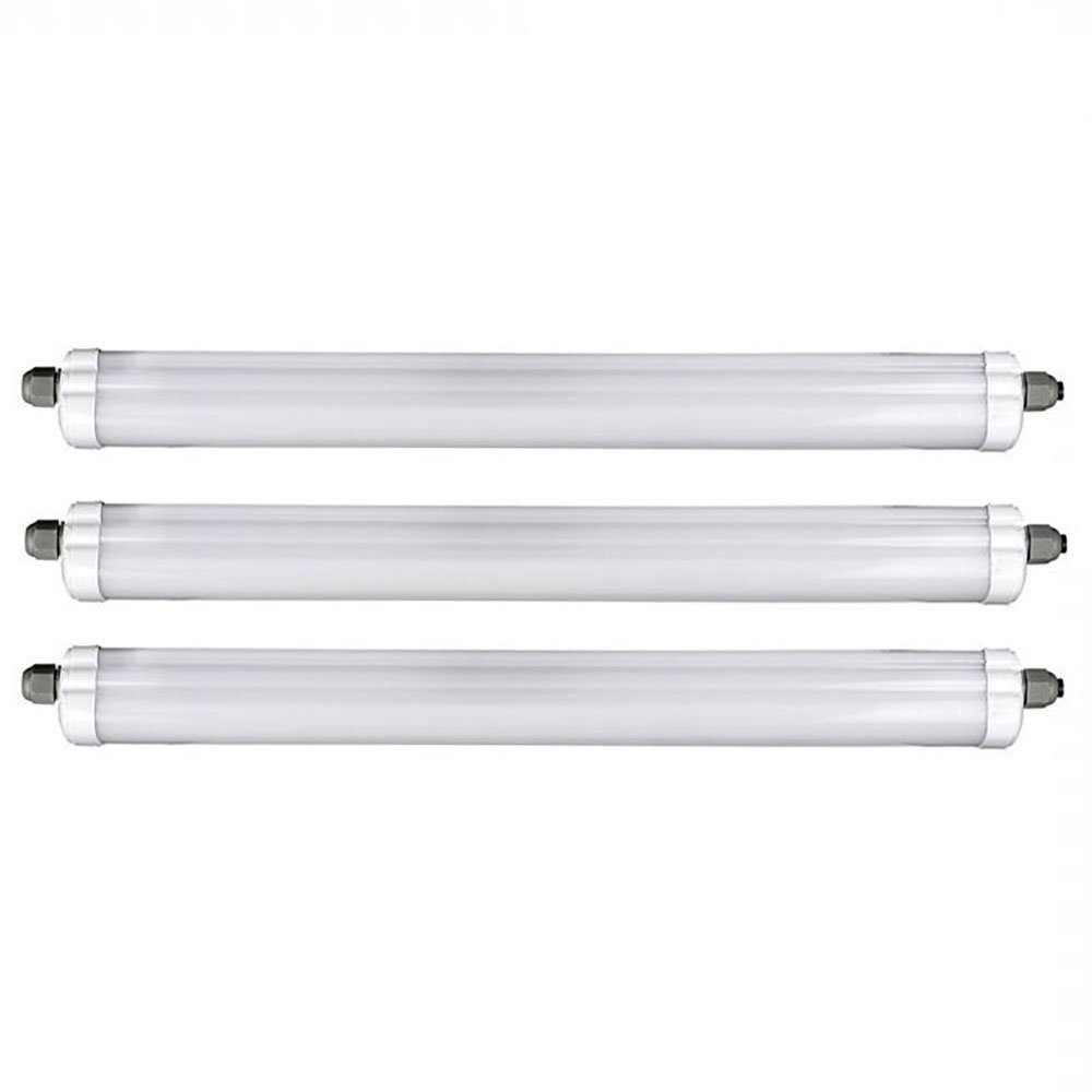 V-TAC LED Deckenleuchte, LED-Leuchtmittel fest verbaut, Tageslichtweiß, LED Wannenleuchte Feuchtraumlampe 6500K Kellerlampe L150 cm 3er Set