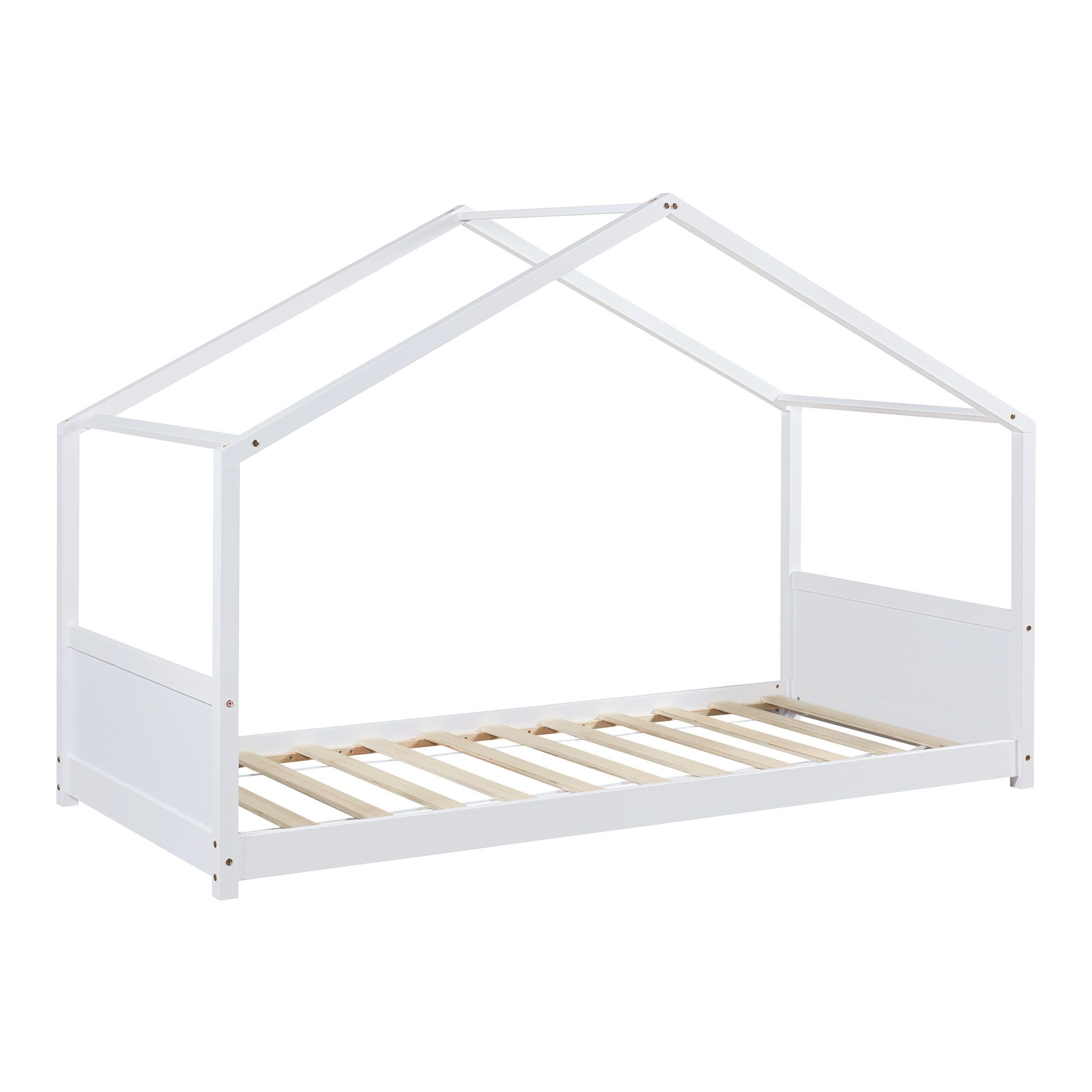 en.casa Hausbett, »Simo« 90x200cm Kiefernholz Weiß