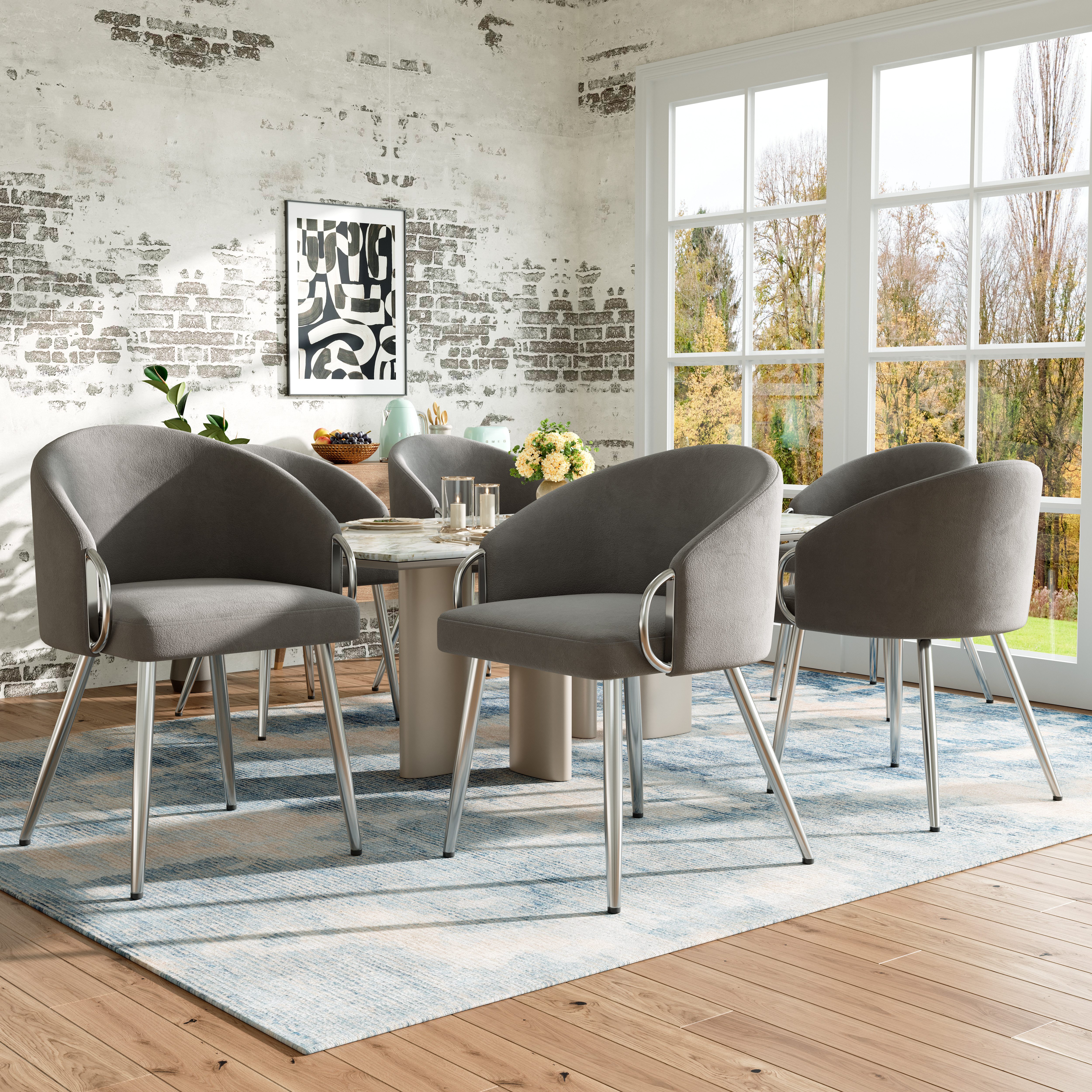 OKWISH Esszimmerstuhl Loungesessel,Kosmetikstuhl,Esszimmerstuhl (Luxus Samt günstig online kaufen
