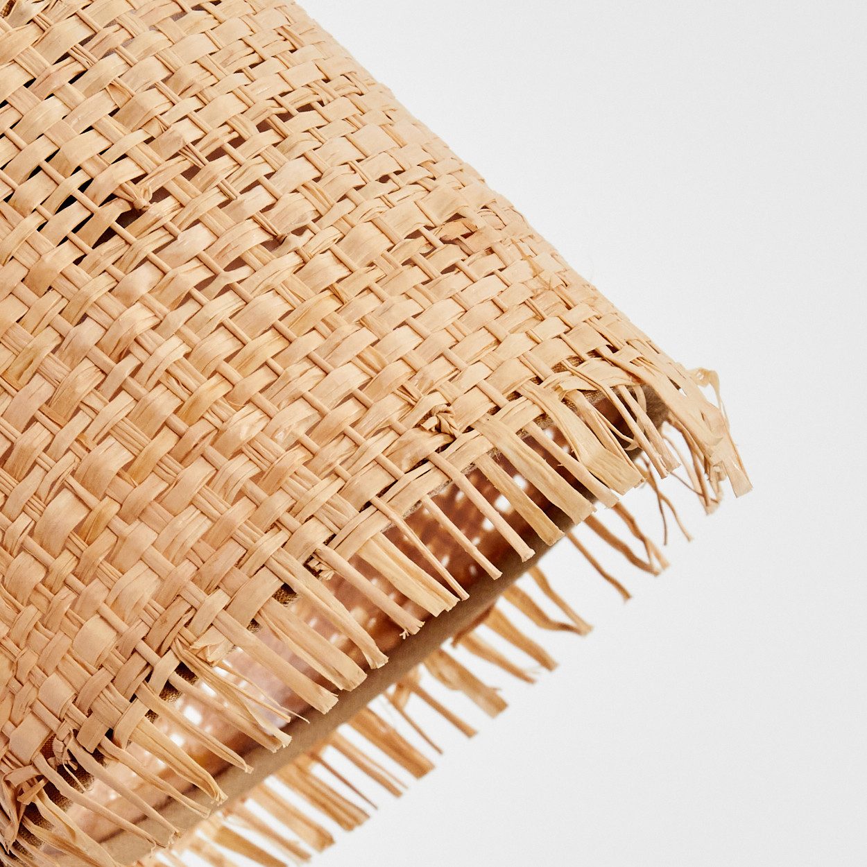 hofstein Wandleuchte Wandlampe aus Holz/Metall/Bast in Natur-/Chromfarben, ohne Leuchtmittel, verstellbare Wandleuchte im modernen Boho-Design (Schirm 9 cm), E14