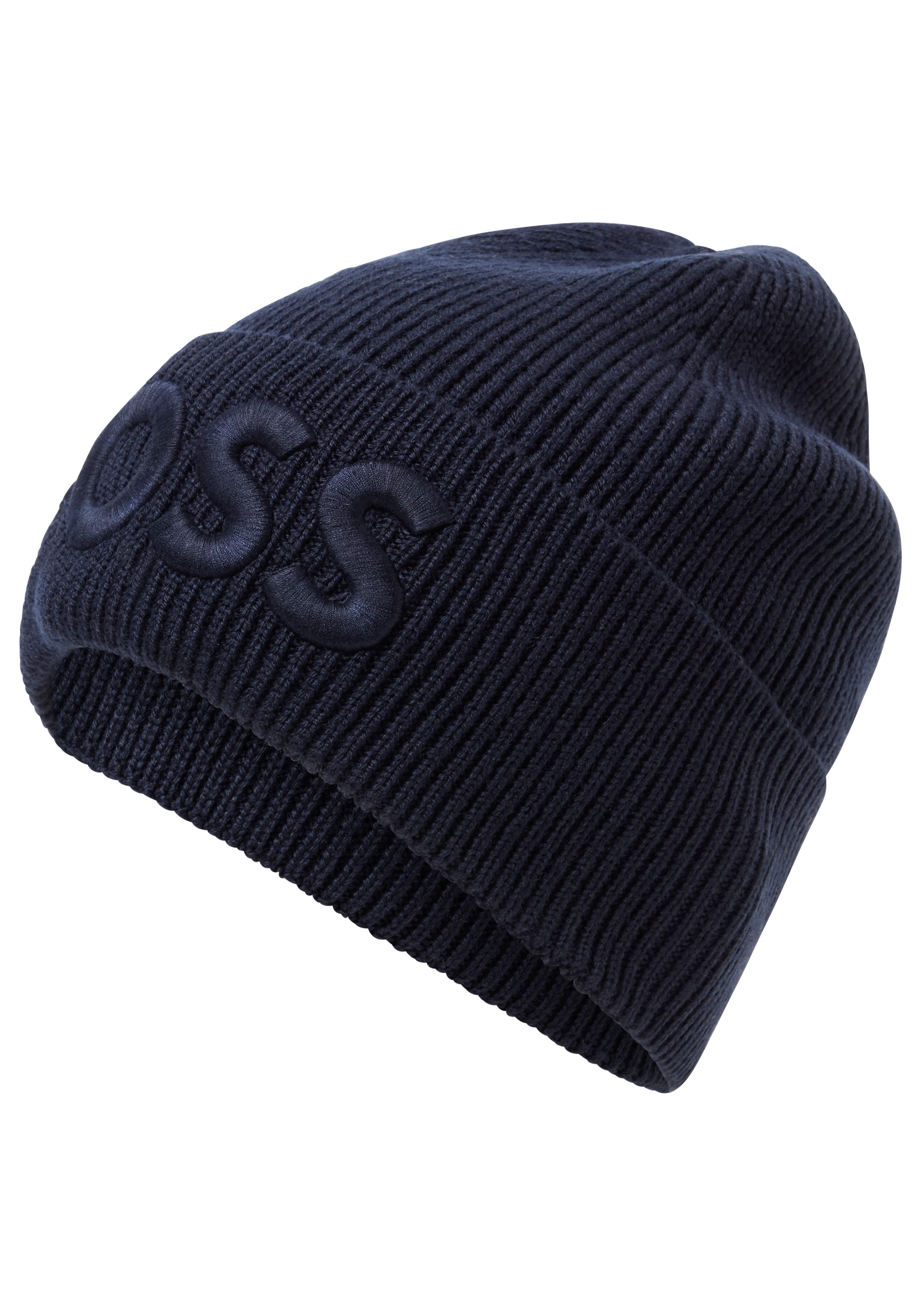 BOSS ORANGE Beanie Afox mit 3D Logostickerei, unisex