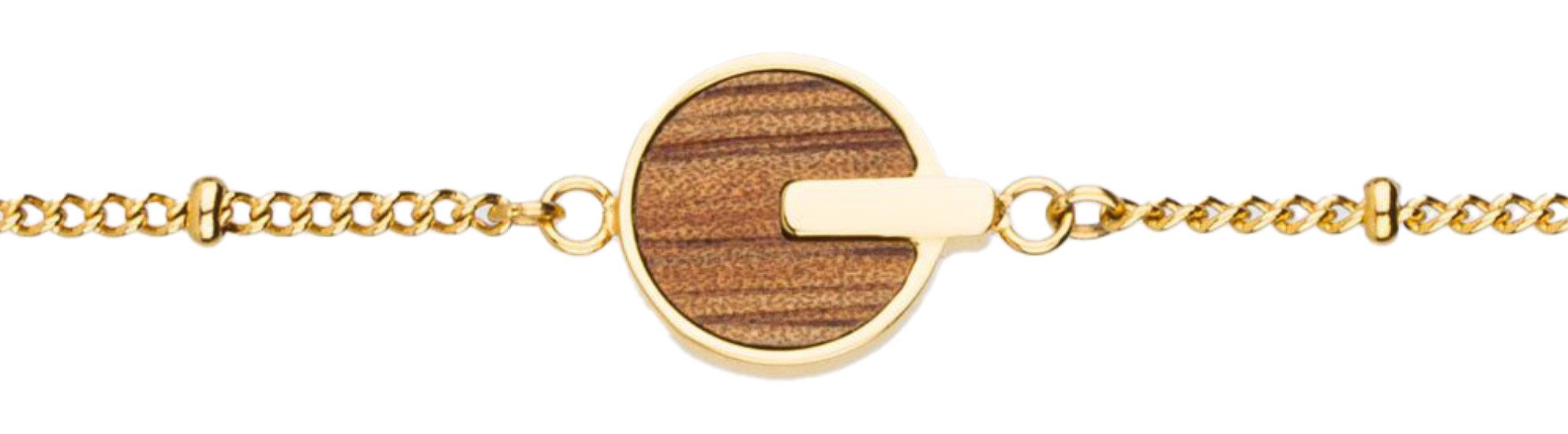Holzkern Armband Opacity Armband mit rundem Holz Anhänger - Holzkern Modell: Jewelry
