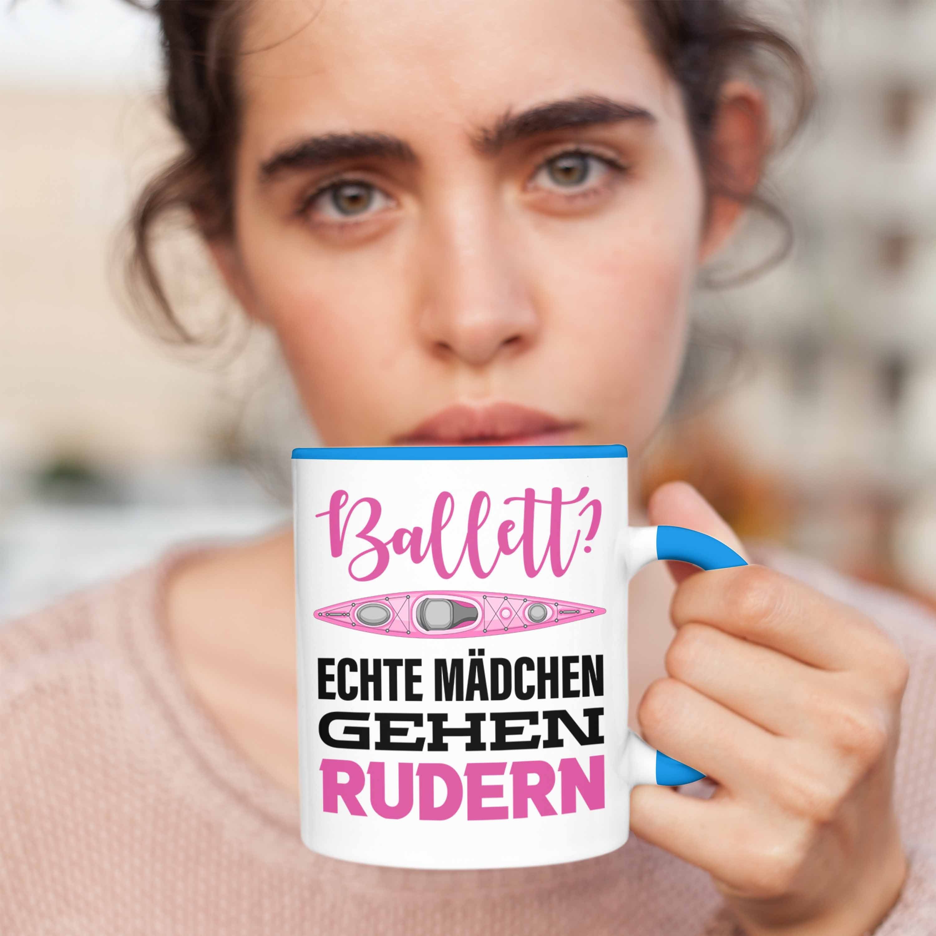 Echte Blau Geschenk Mädchen Frauen Rudern Tasse Tasse Trendation Gehen