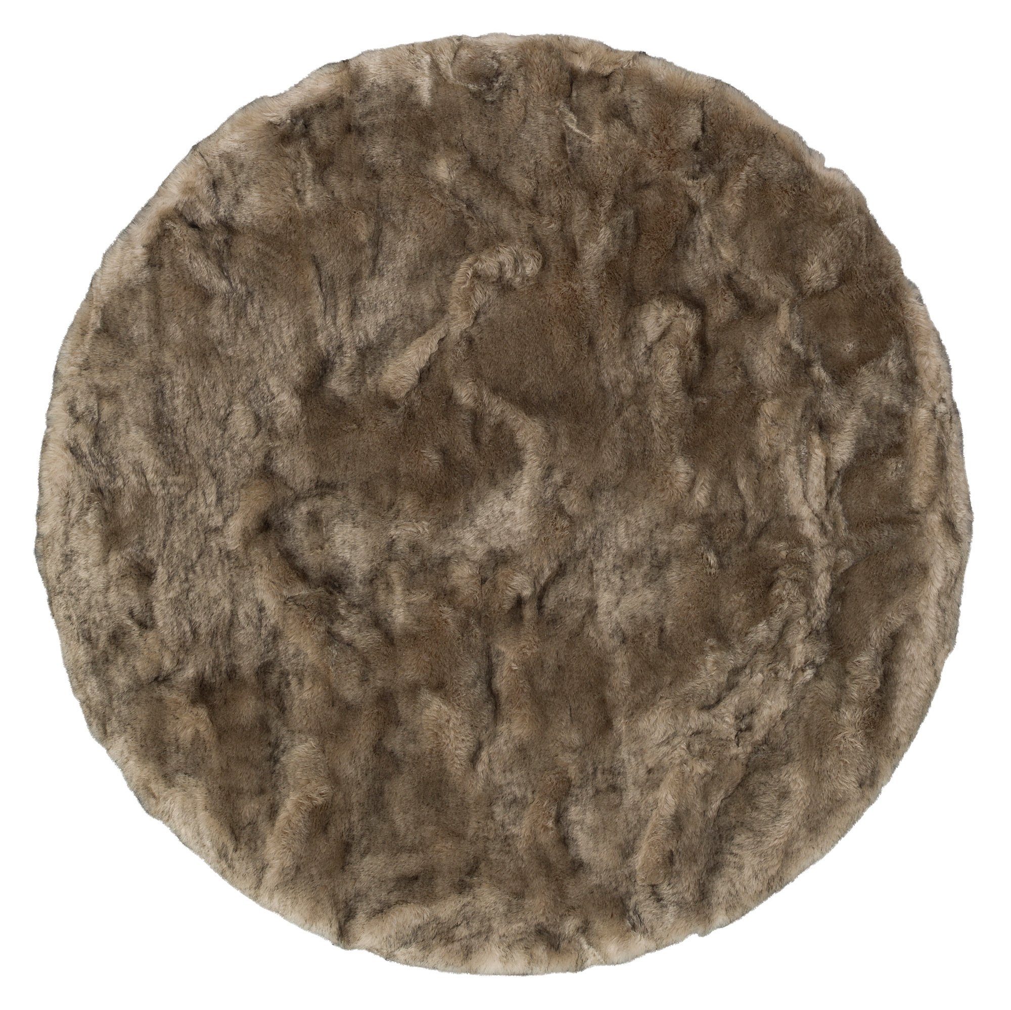 Pergamon Fellteppich Luxus Super Soft Fellteppich Aspen Rund Meliert, Rund, günstig online kaufen