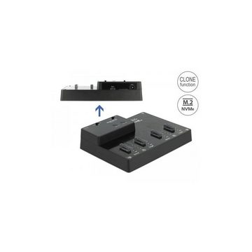 Delock Speicherkartenleser 64124 - M.2 Dockingstation für 4 x M.2 NVMe PCIe SSD mit...