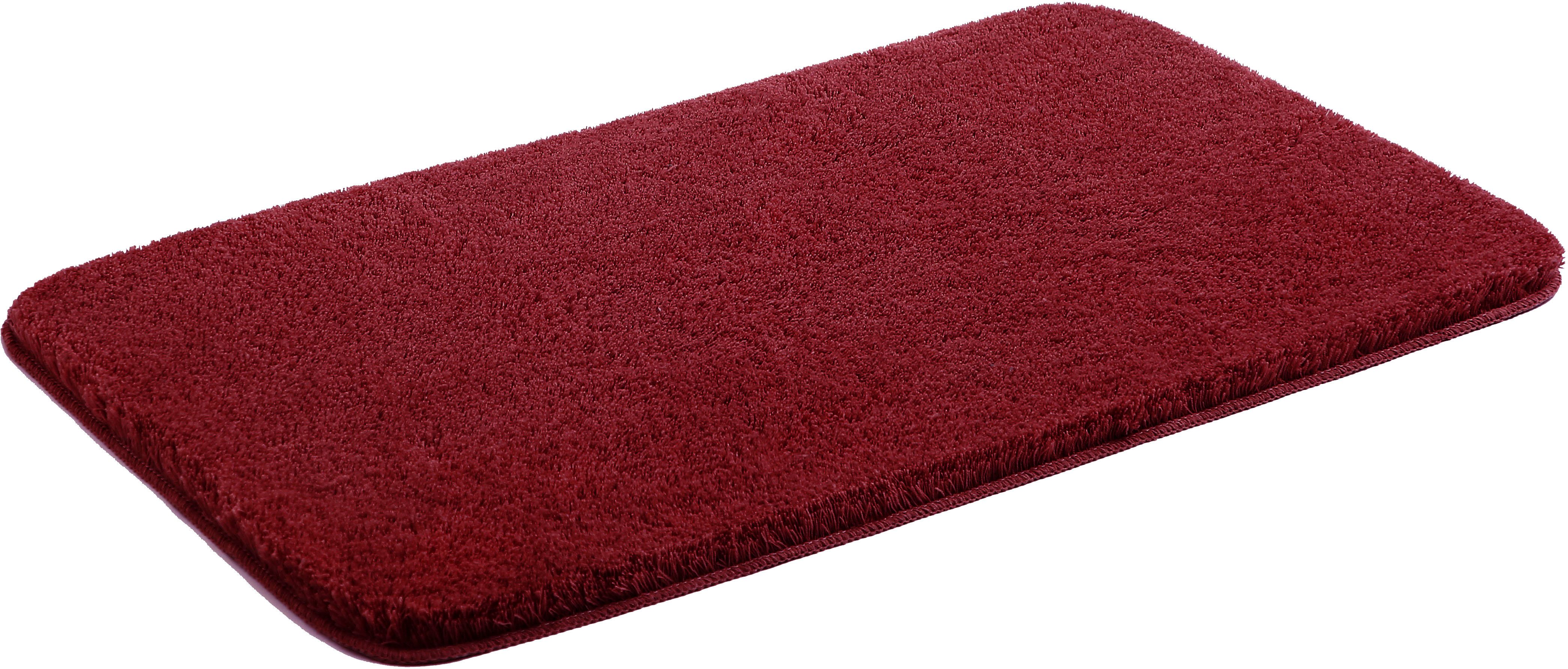 OTTO home Badematte Merida, Badvorleger, Badezimmer Teppich, Höhe 32 mm, rutschhemmend beschichtet, fußbodenheizungsgeeignet, schnell trocknend, strapazierfähig, Kunstfaser, rechteckig, Badteppich, Uni Farben, rechteckig, rund & als 2-tlg. Set erhältlich