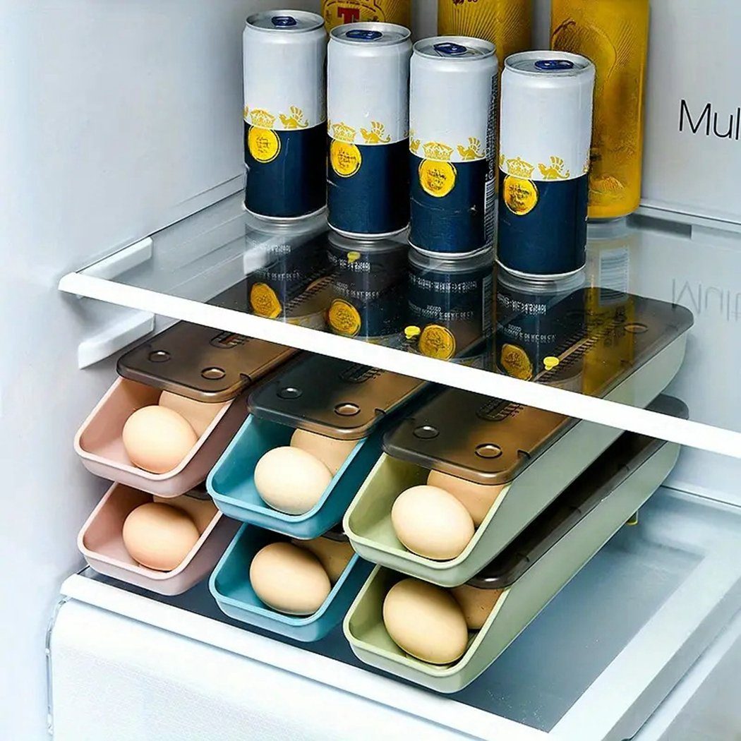 Stapelbare Blau für Eierkörbe, den Kühlschrank TUABUR Frischhaltedose Eieraufbewahrungsboxen