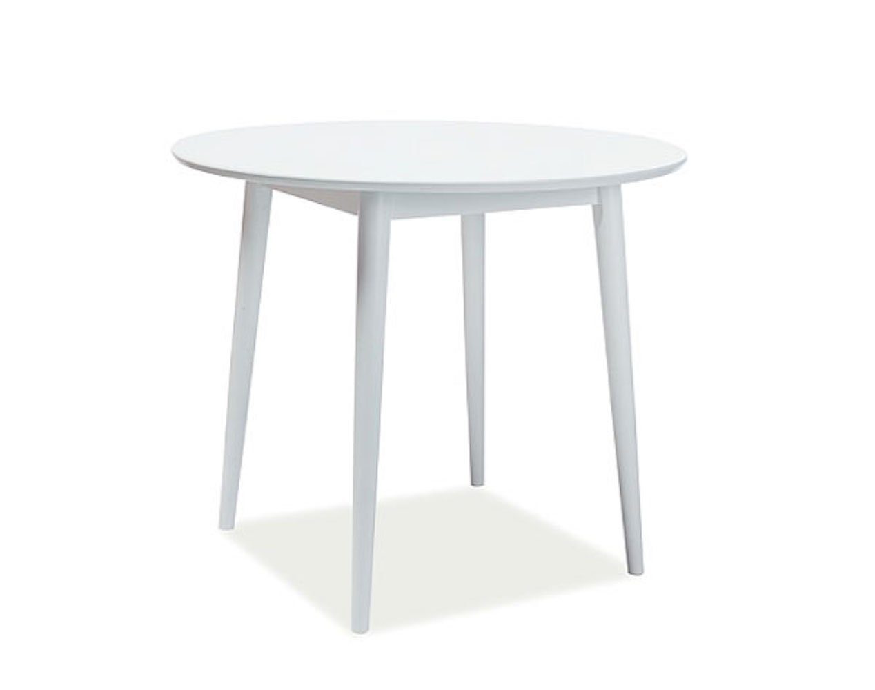 Feldmann-Wohnen Esstisch Larson, 90x90x75cm weiß runde Tischplatte
