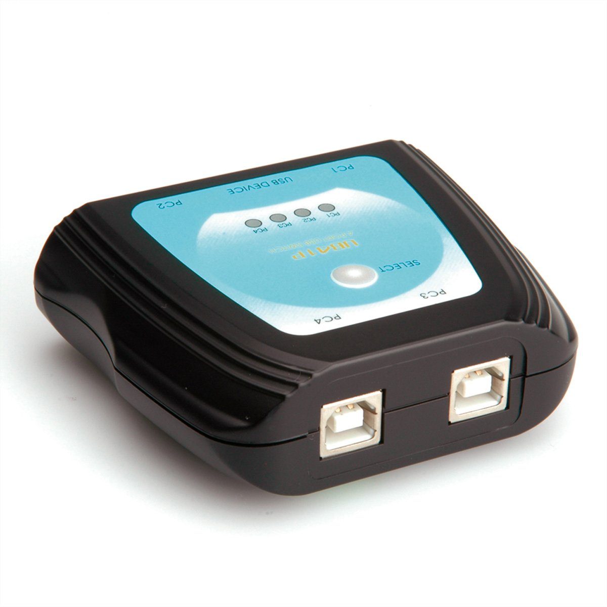 VALUE Manueller USB 2.0 Druckerswitch, 4fach Computer-Adapter