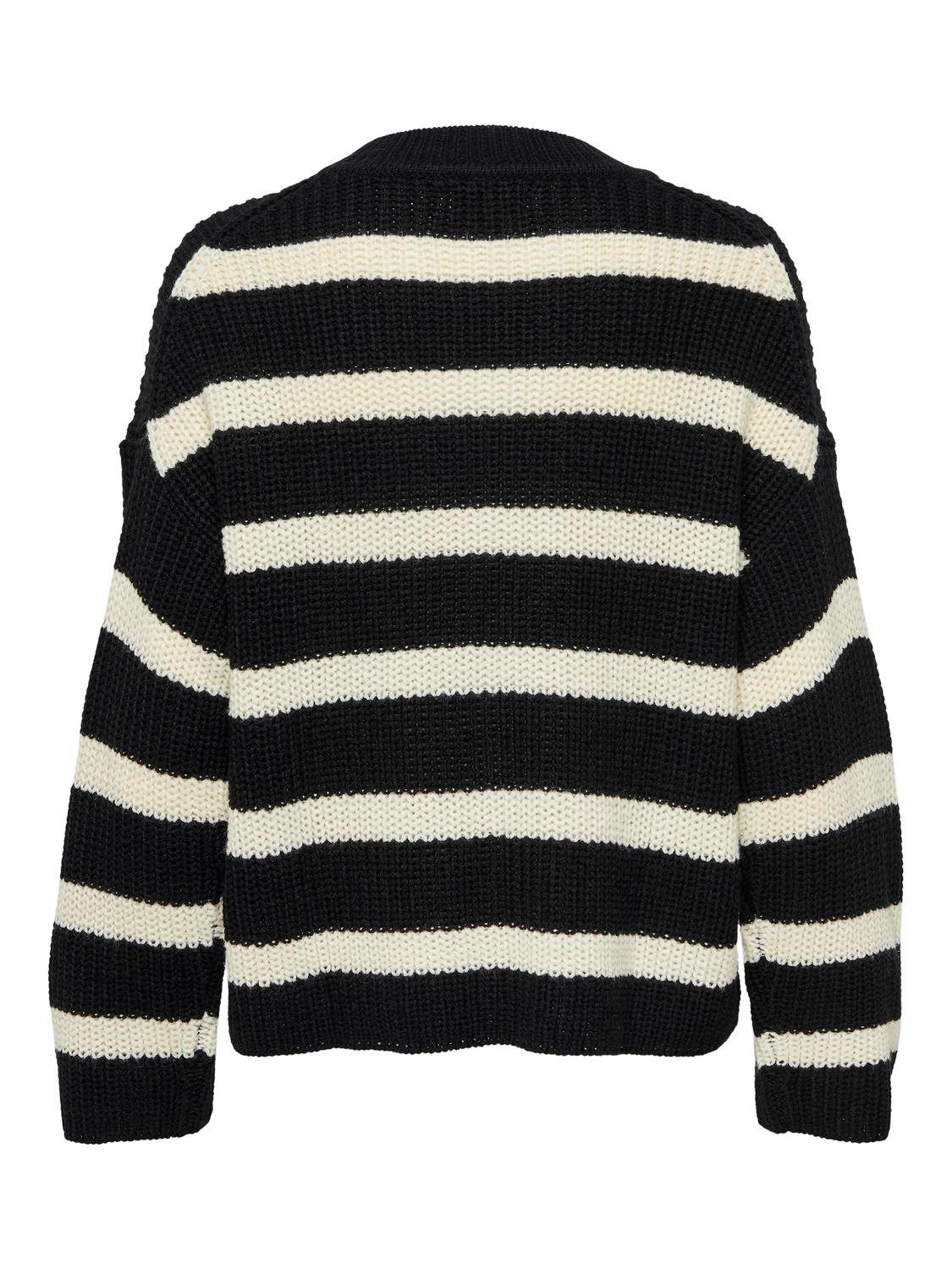 JDY Strickpullover JDYJUSTY L/S STRIPE PULLOVER KNT NOOS