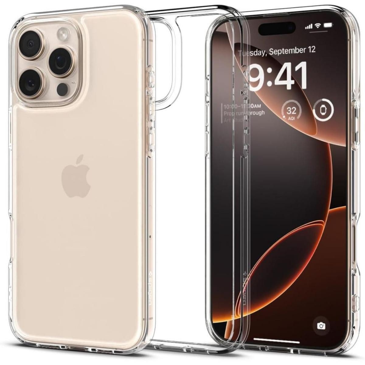 Spigen Handyhülle Spigen Ultra Hybrid Kompatibel mit iPhone 16 Pro transparent 6,3, Militärstandard getestet für zuverlässigen Schutz bei Stürzen