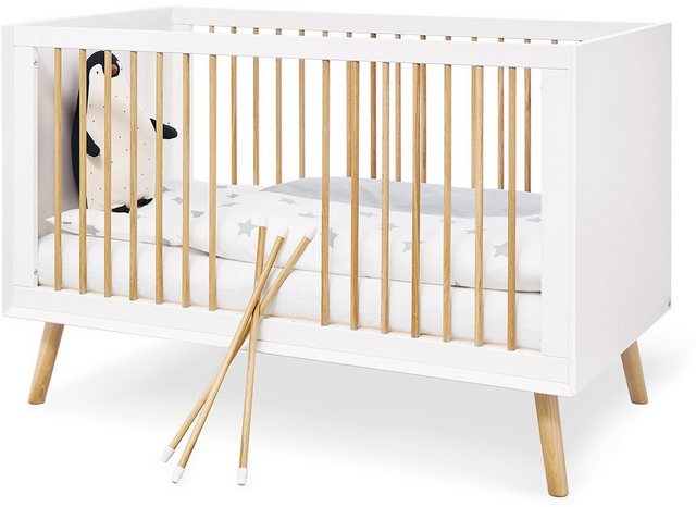 Pinolino® Babyzimmer-Komplettset »Edge«, (Set, 3-St), extrabreit groß, mit Kinderbett, Schrank und Wickelkommode, Made in Europe-Otto