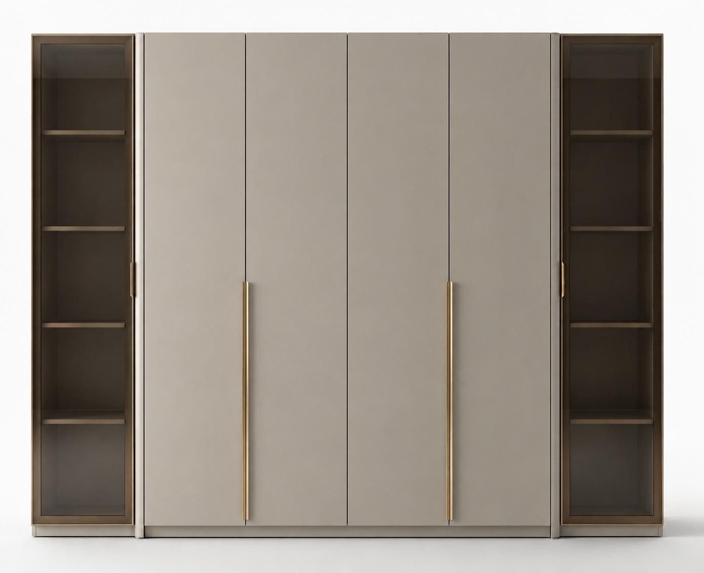JVmoebel Kleiderschrank Schrank Modern Beige Funktional Symmetrisch Trendig Zurückhaltend (1-St) Made in Europa