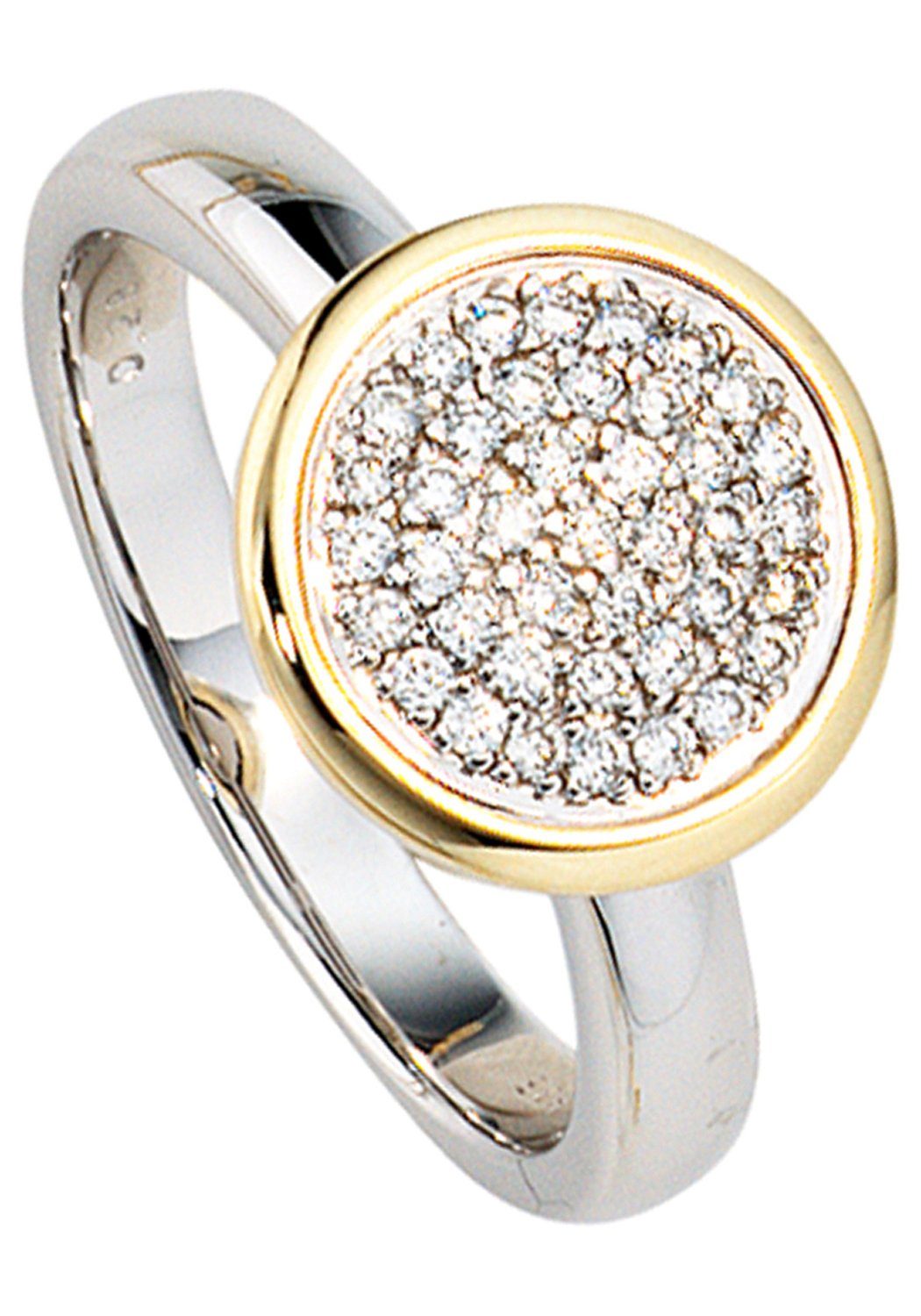 JOBO Diamantring, 585 Gold bicolor mit günstig online kaufen