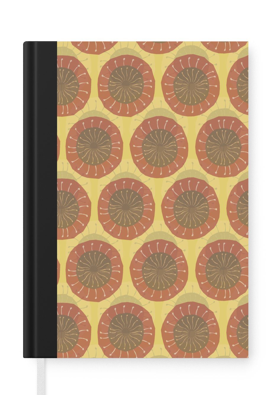 MuchoWow Notizbuch Sonnenblumen - Muster - Südamerika, Journal, Merkzettel, Tagebuch, Notizheft, A5, 98 Seiten, Haushaltsbuch