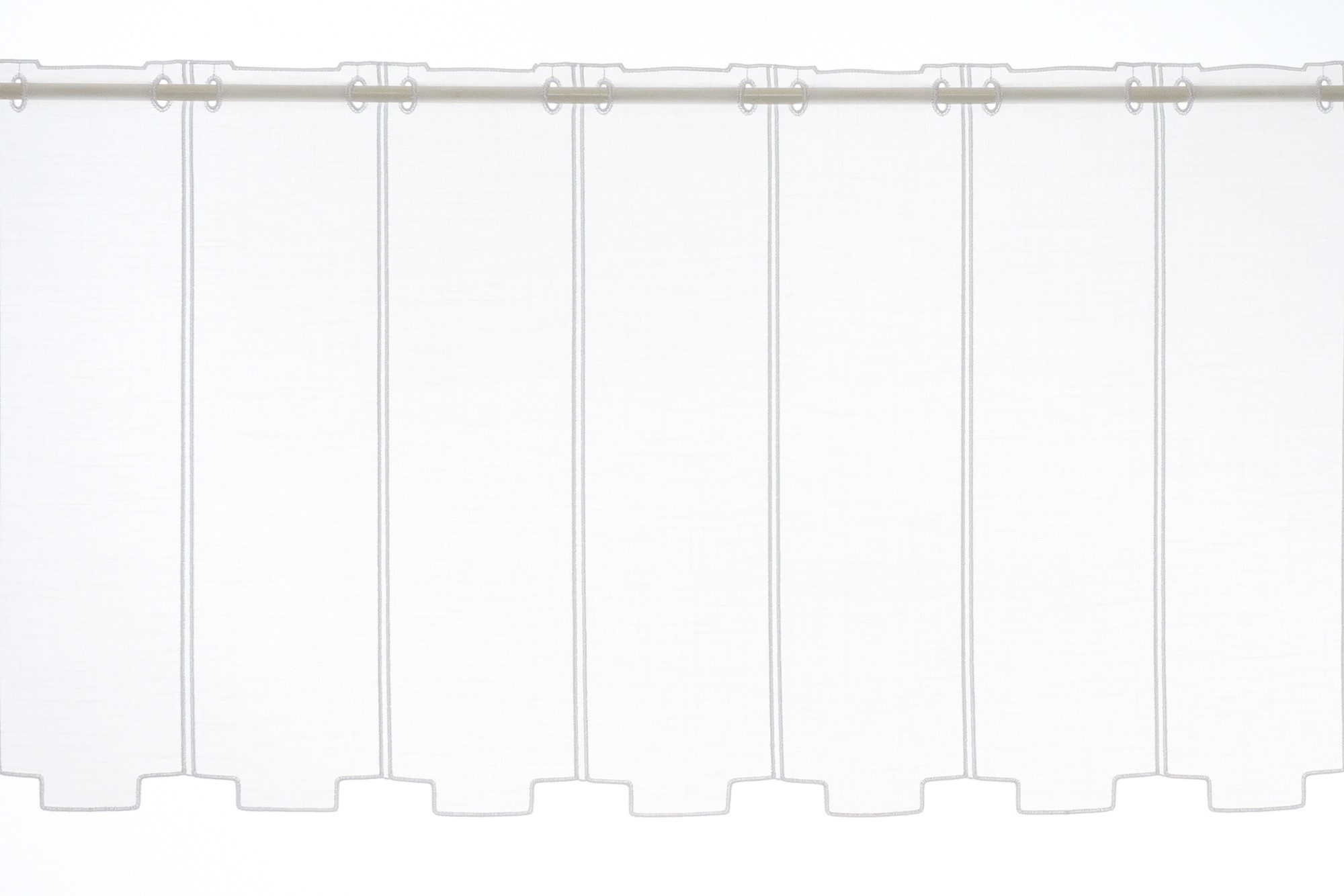 Gardinen Kranzusch Scheibengardine schlichte Stufen, Stangendurchzug, trans günstig online kaufen