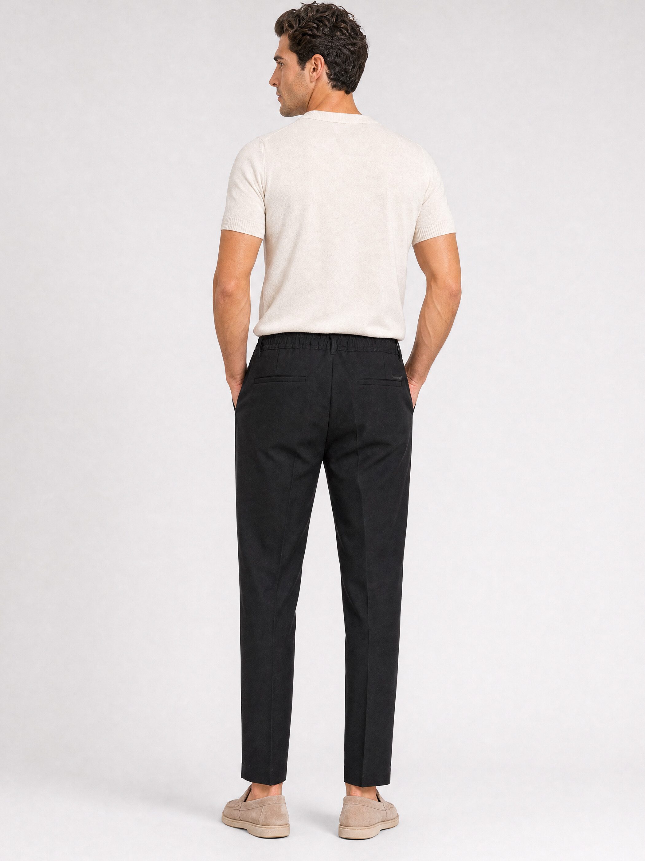WOTEGA Chinohose Herren Studio Pant Chino Slim Fit mit Bundfalte & Stretch, 7/8-Länge – Bild 5 von 5