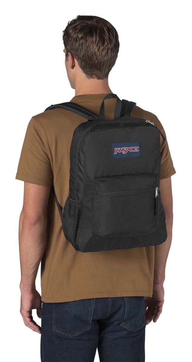 Freizeitrucksack Cross Rücken Town, Jansport schwarz gepolstertem mit