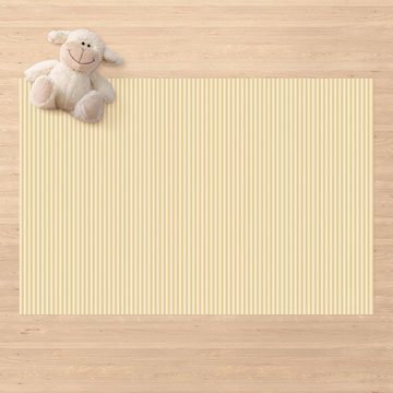 Teppich Vinyl Wohnzimmer Schlafzimmer Flur Küche Muster modern, Bilderdepot24, rechteckig - gelb glatt, nass wischbar (Küche, Tierhaare) - Saugroboter & Bodenheizung geeignet