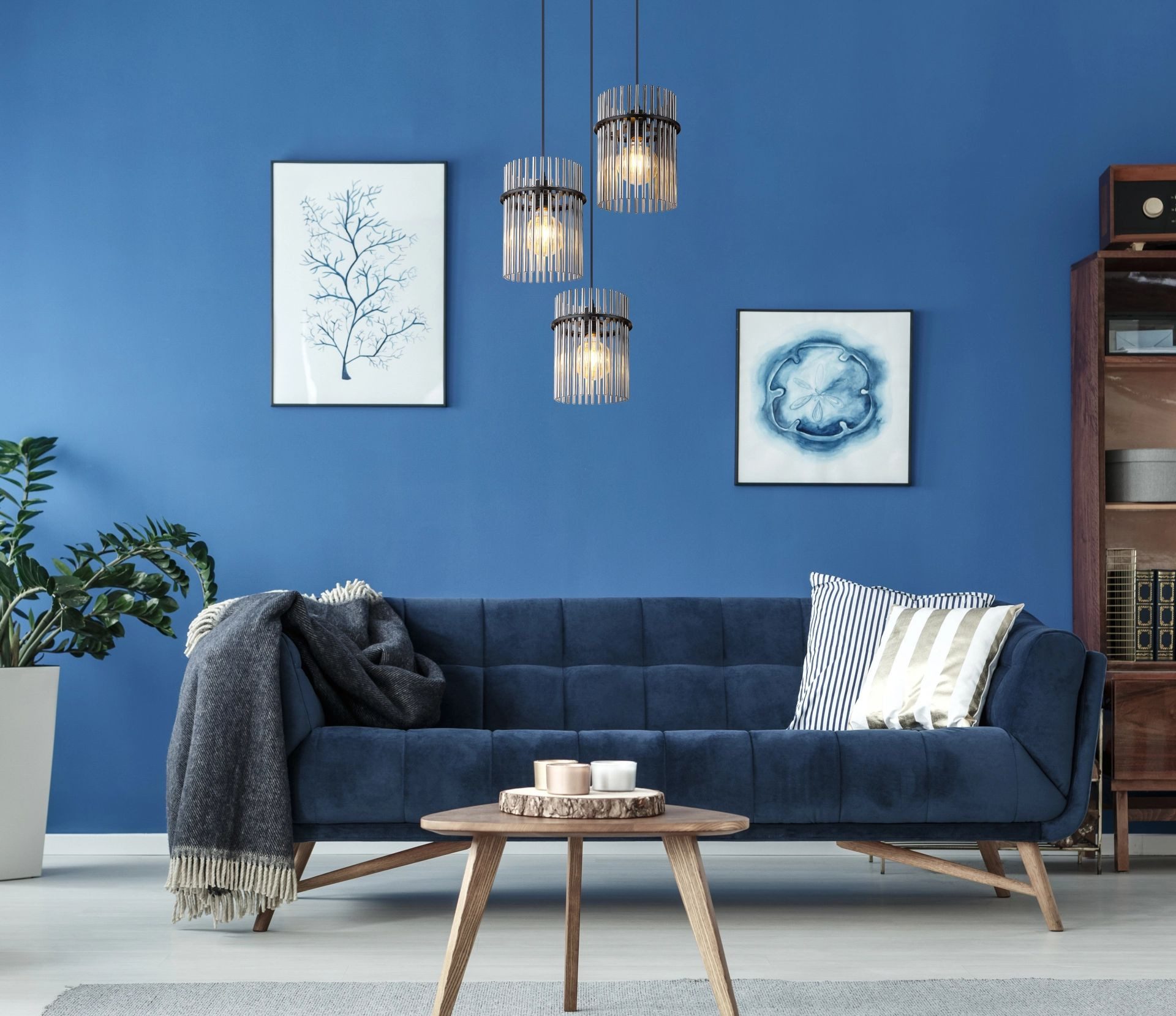 Hängeleuchte Gorley, Ø 47 cm, rauchgrau, 3-flg., Glas günstig online kaufen