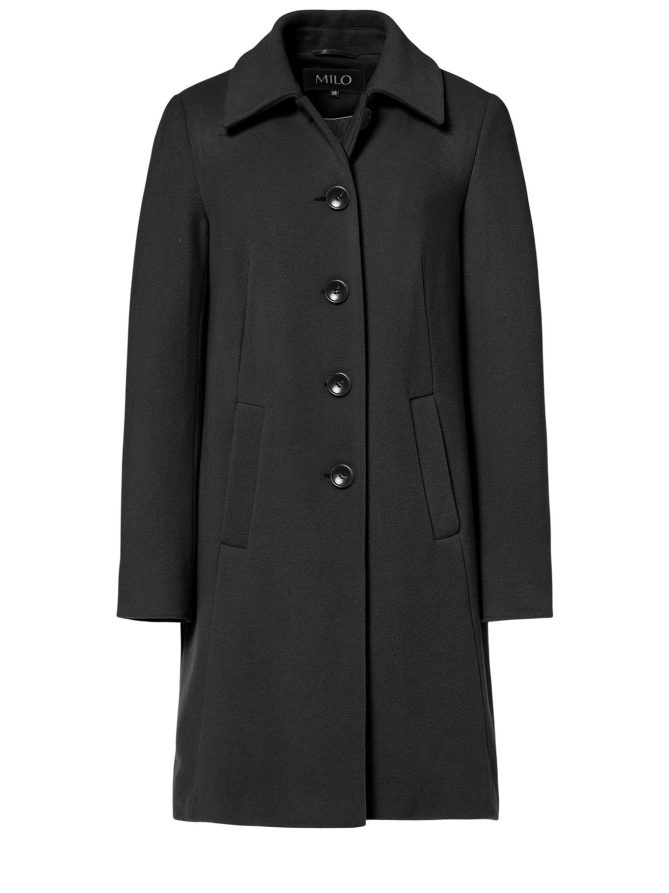 Milo Winterjacke Mantel Isa (Wollmischung) schwarz Damen