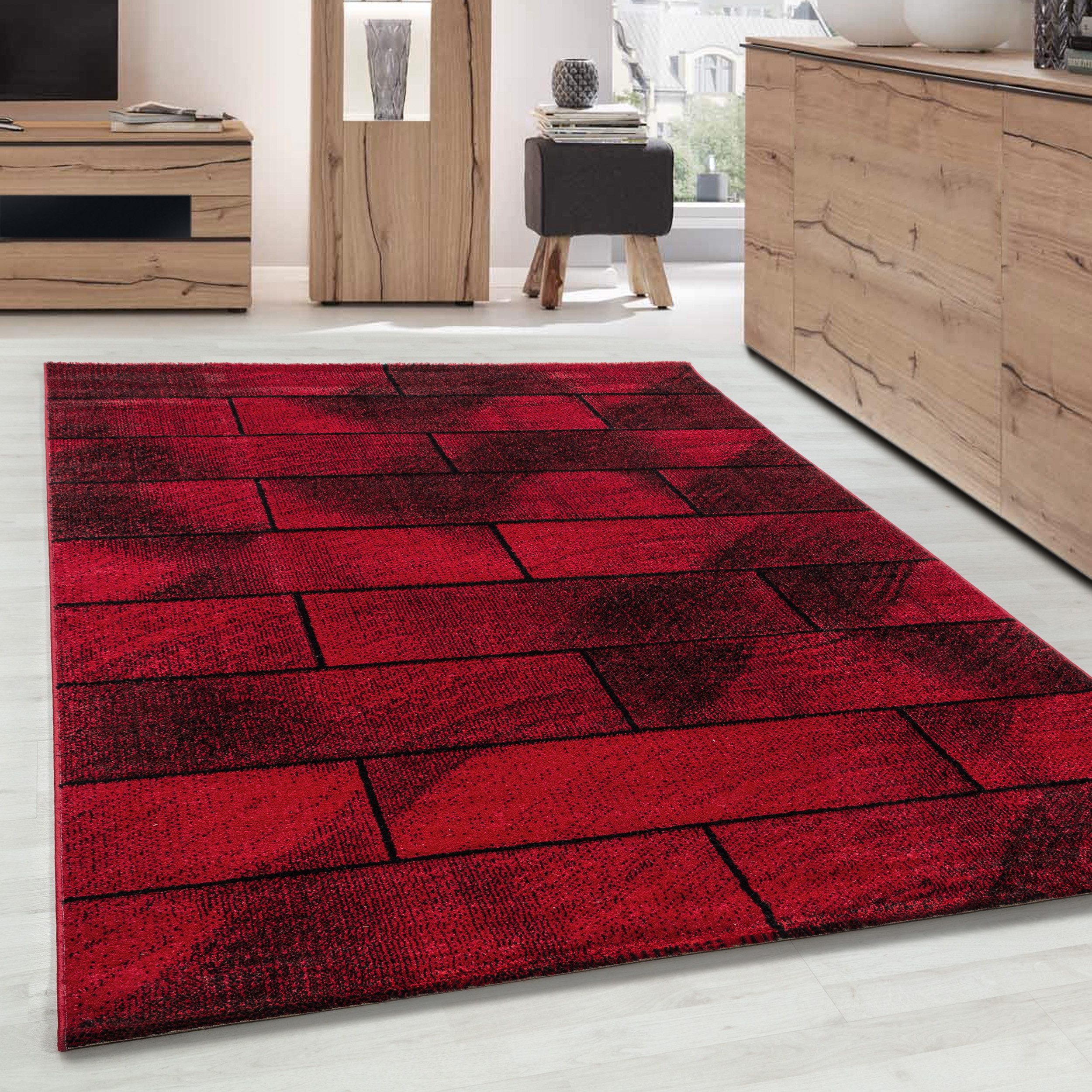 Carpettex Frisé-Teppich Geometrisch Design, Läufer, Höhe: günstig online kaufen