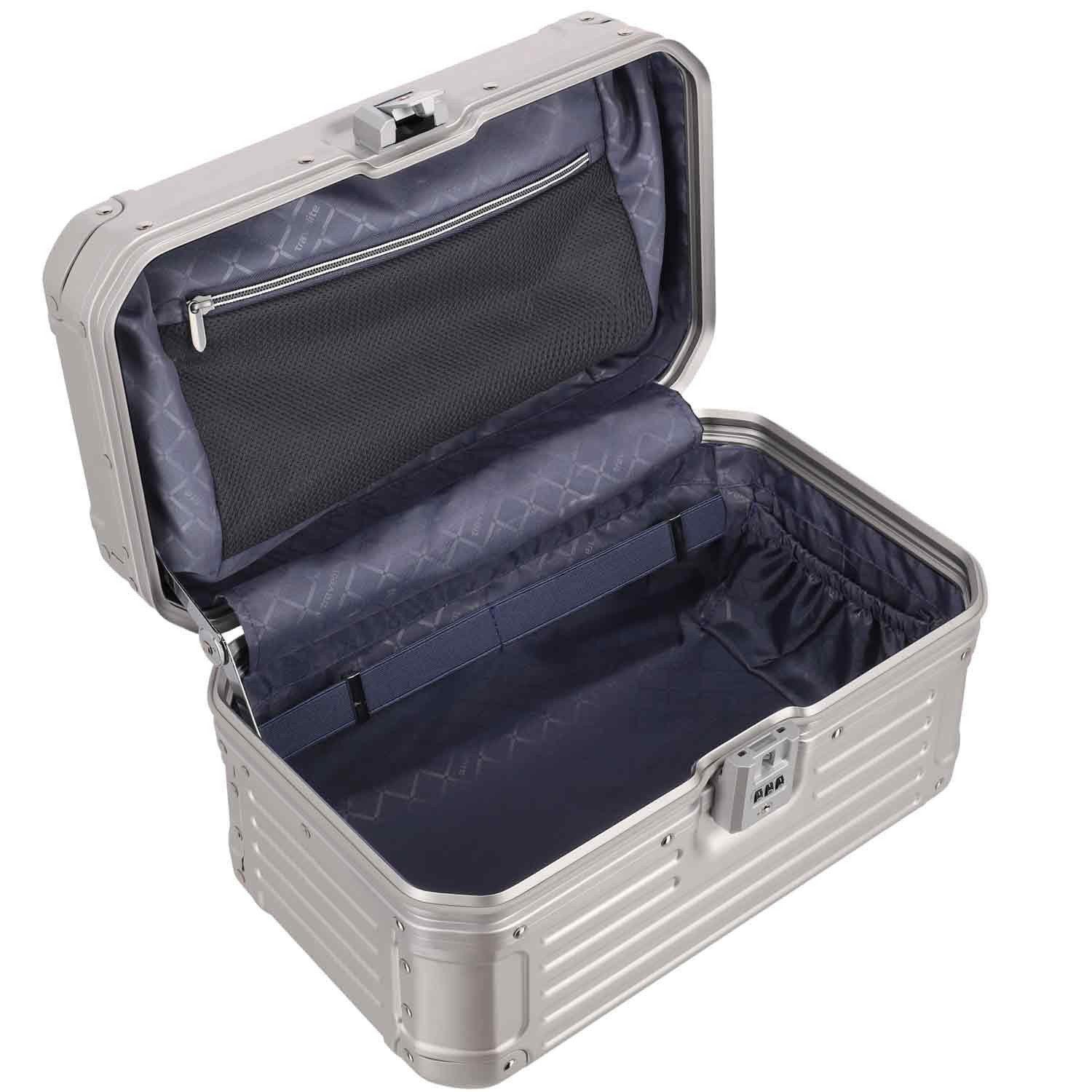 Damen Koffer travelite Reisetasche Travelite Beautycase Aluminium NEXT silber
