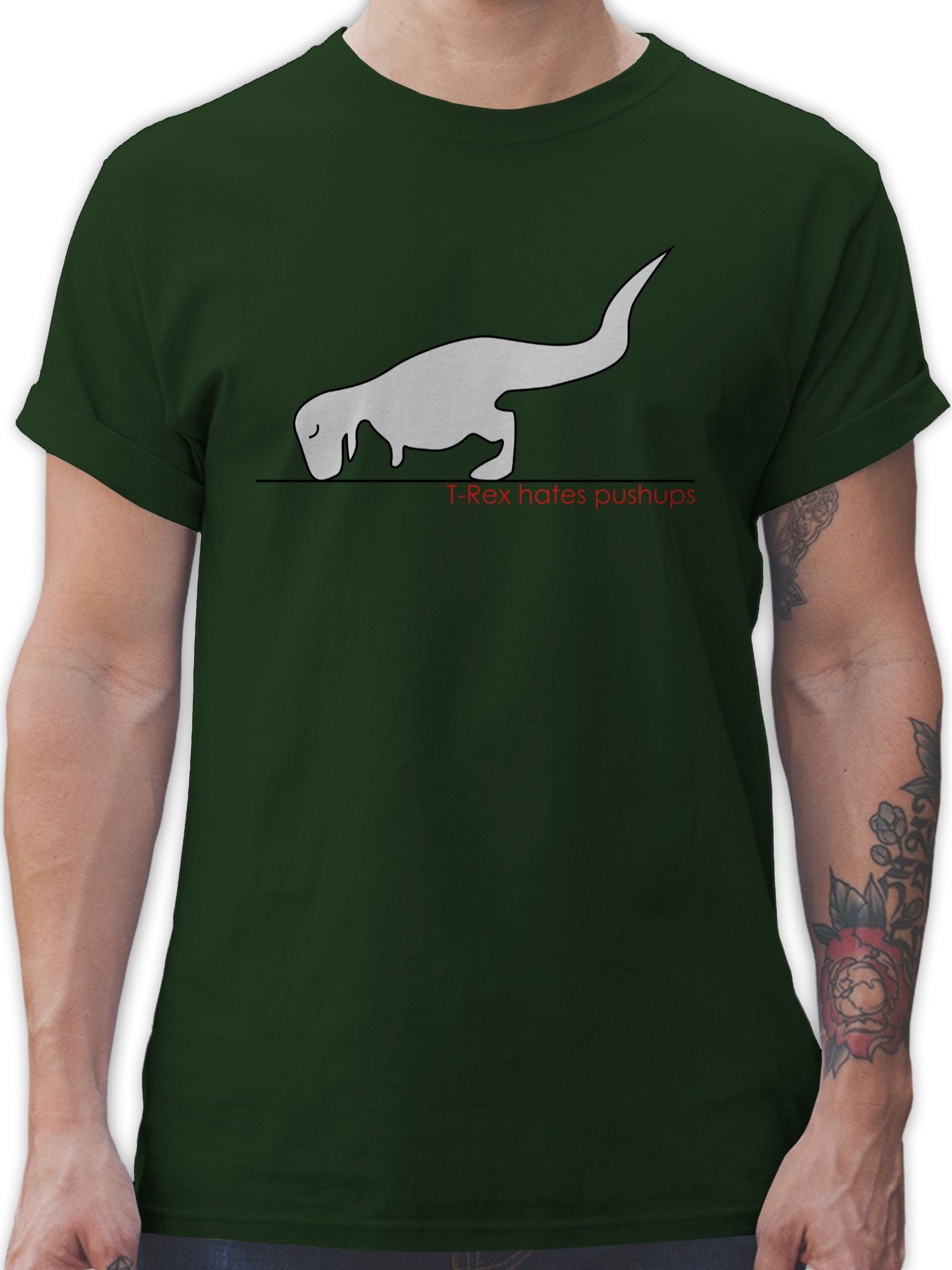 Shirtracer T-Shirt T-Rex hates Pushups Nerd günstig online kaufen