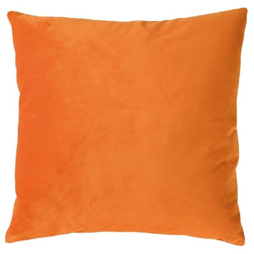 (50x50cm) PAD Dekoobjekt Orange Samt Smooth Pumpkin Kissenhülle