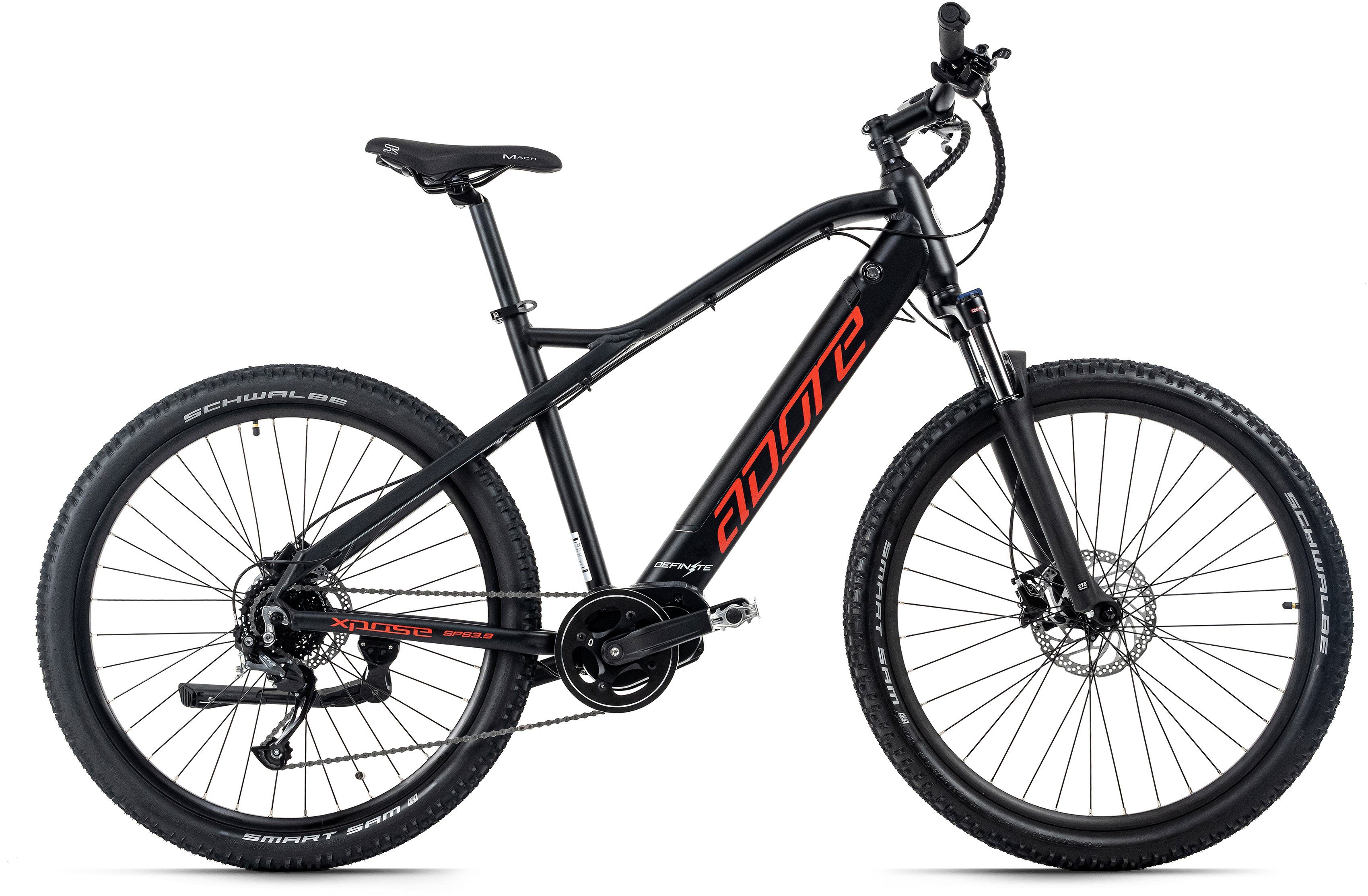 Adore E-Bike XPOSE, 9 Gang Shimano Altus Schaltwerk, Kettenschaltung, Mittelmotor, 504 Wh Akku