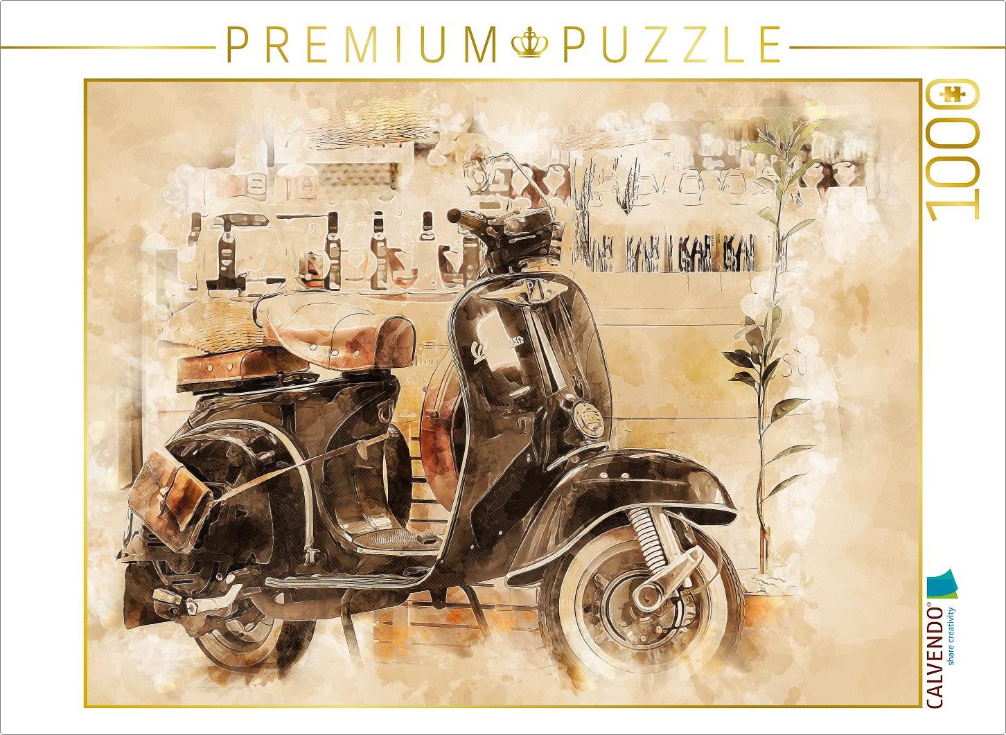 CALVENDO Puzzle CALVENDO Puzzle Vespa Mototrroller, 1000 Teile Lege-Größe 64x48cm Fot, 1000 Puzzleteile