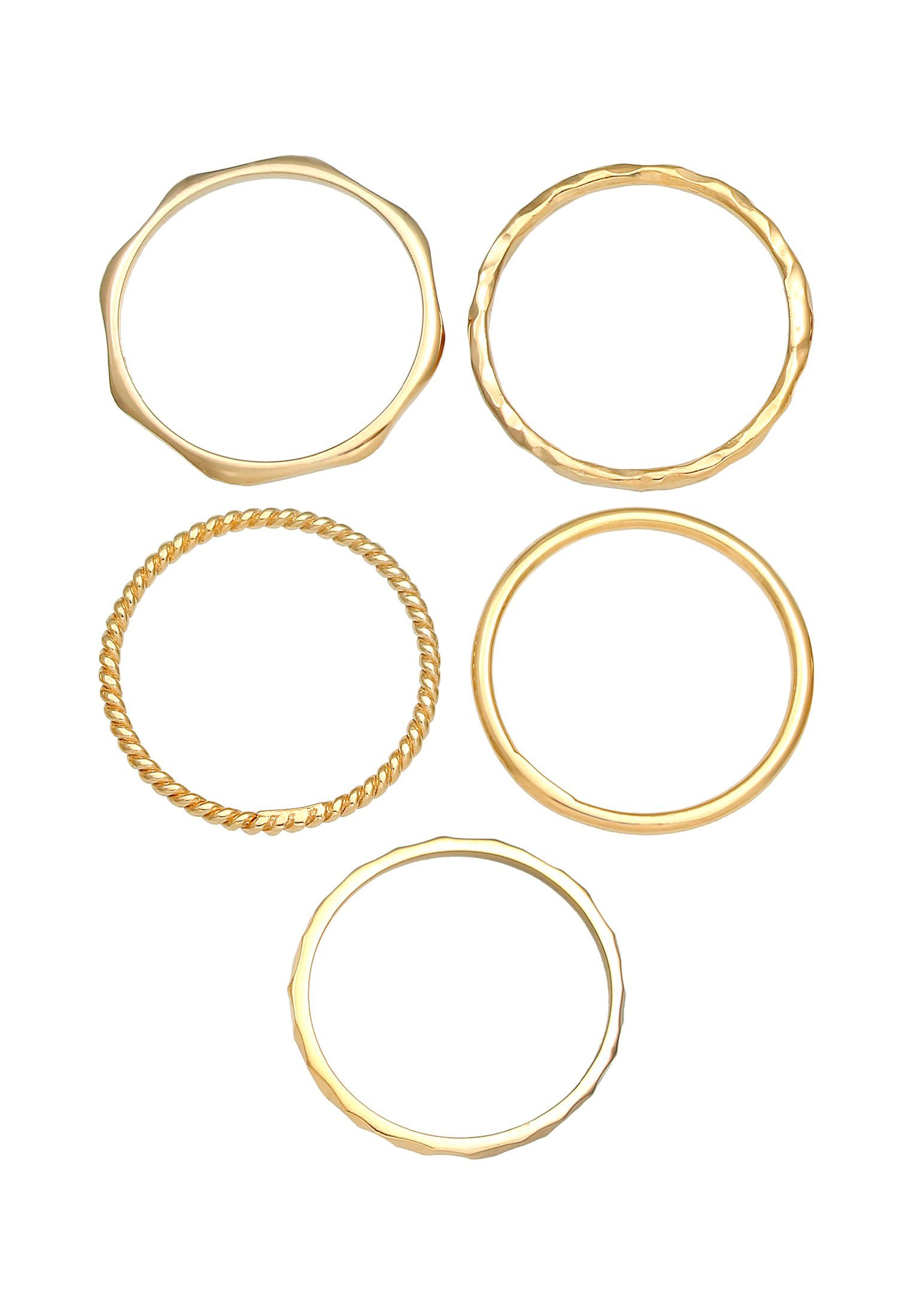 Elli Ring-Set Stapelring Stacking Boho Set (5 tlg) 925 Sterling Silber