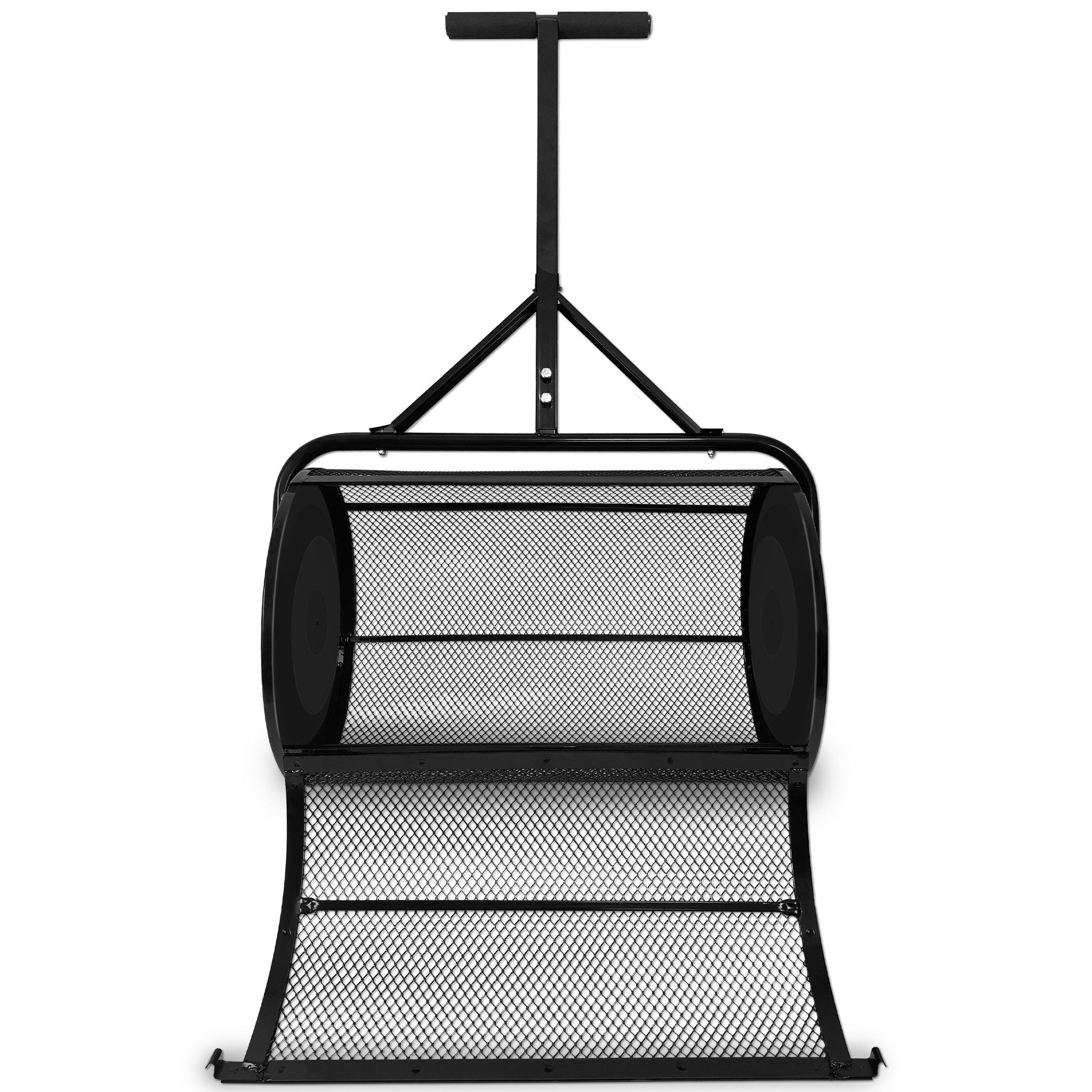 FIVMEN Streuwagen Kompoststreuer Gartenstreuer mit Griff Rasenstreuer 80L Düngerstreuer, Saatgutstreuer Streuer für Kompost, Dünger, Garten, Rasen, 40x65x110cm