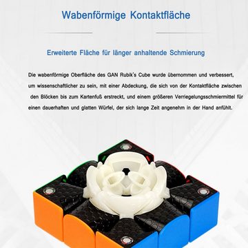 Tadow Lernspielzeug Rubik's Würfel,GAN 354 M Rubik's Cube,Explorer Edition,Magnetisch, GES v3 Feinsteuerung, Honeycomb 2, IPG v5