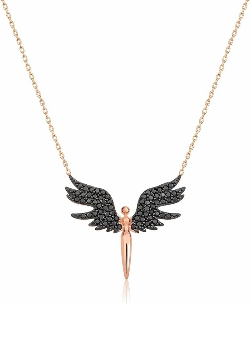 Einzelstück Charm-Kette Halskette Angel 925 Sterling Silber