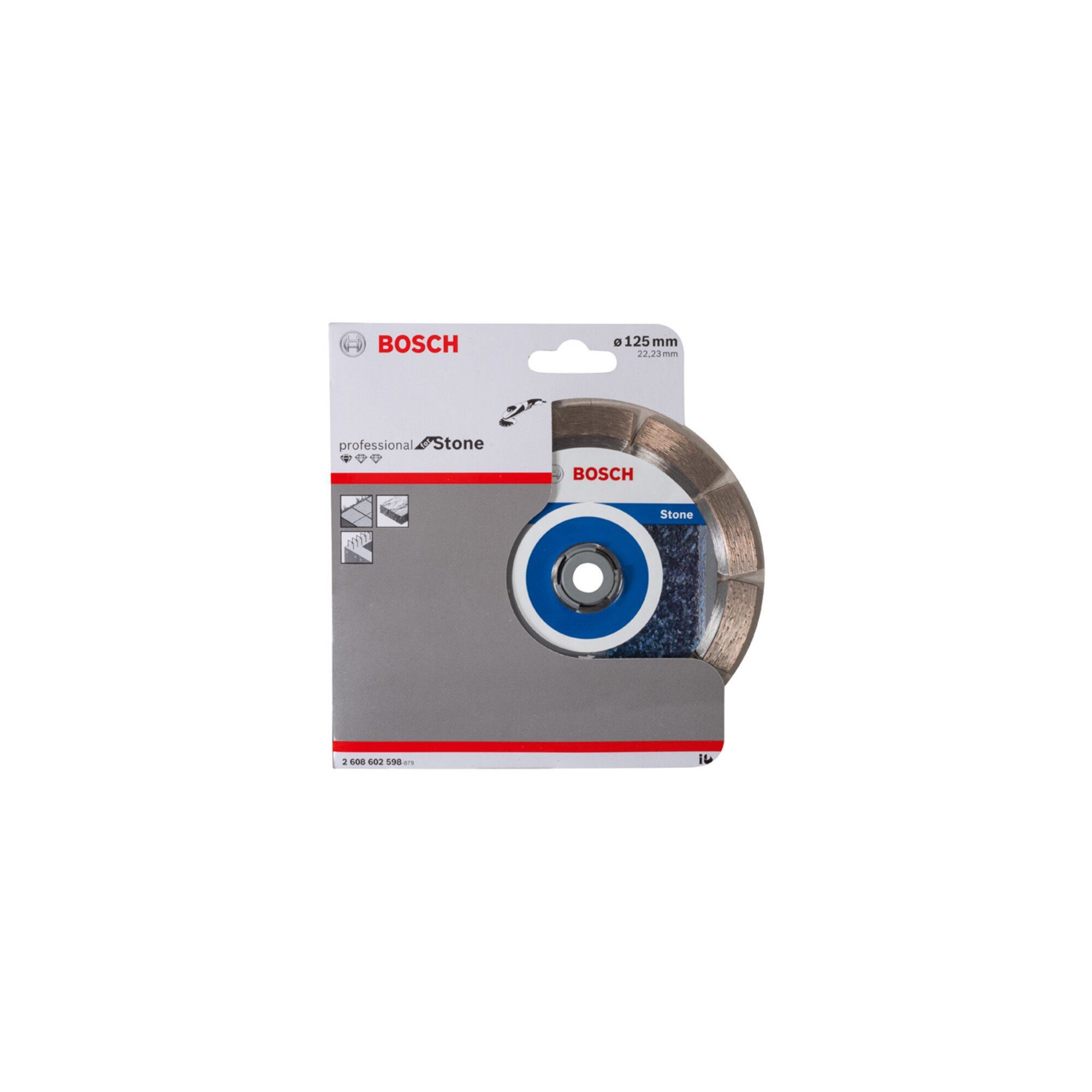 Bosch Professional Trennscheiben Bosch Diamanttrennscheibe Standard for Stone 125 x 22,23 x 1,6 x 10 mm