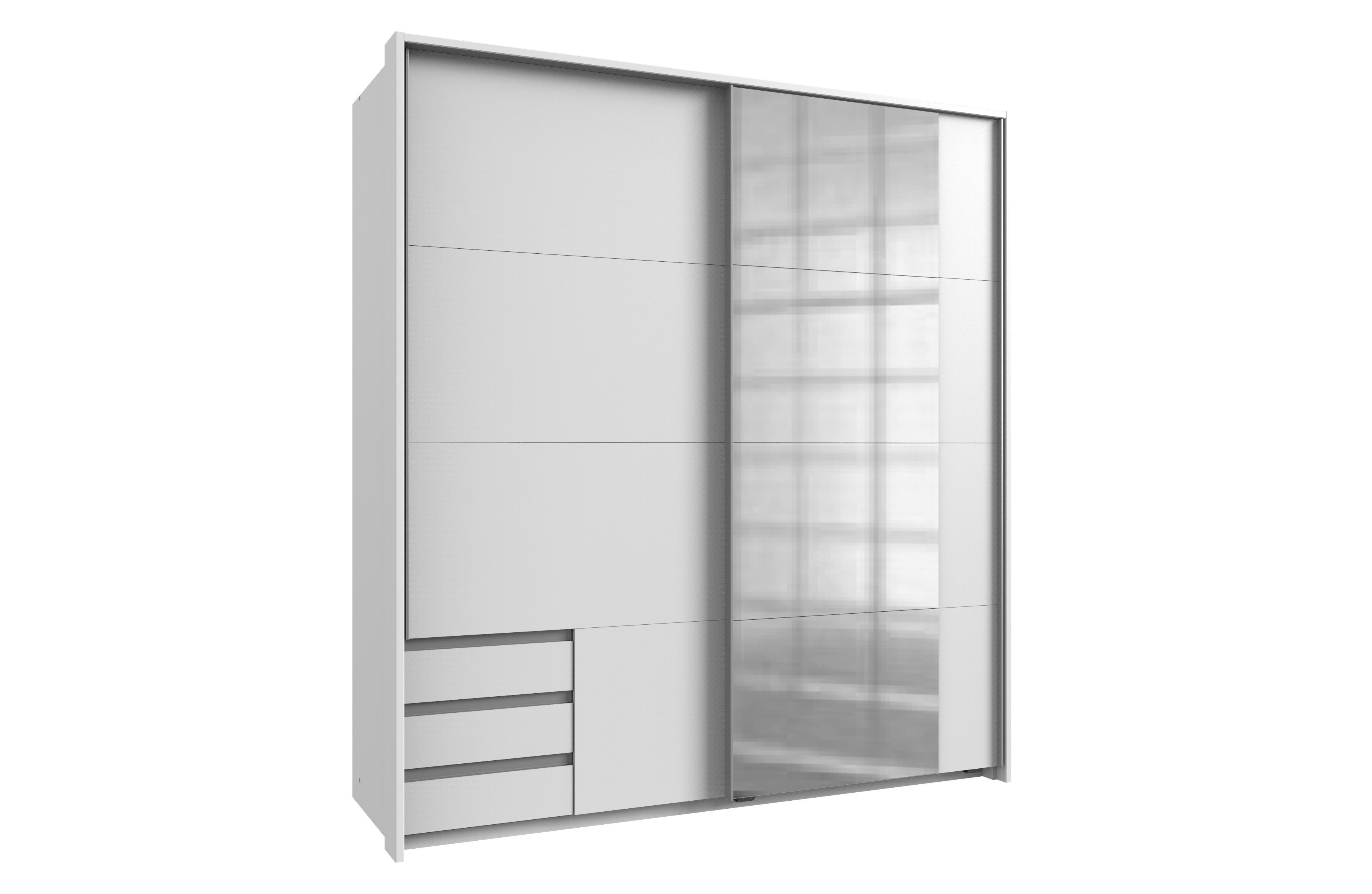 möbel-direkt.de Schwebetürenschrank Emden in Weiß (komplett, 1-St., Kleiderschrank) Made in Germany