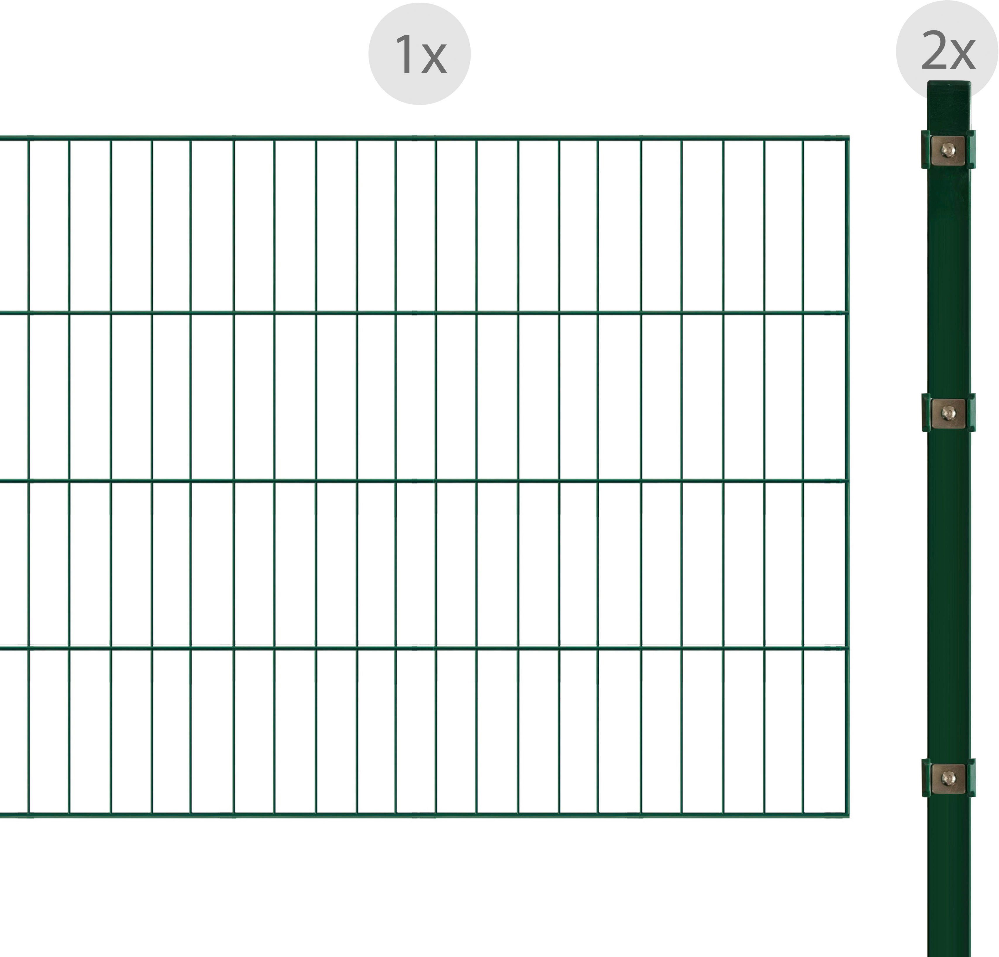 Arvotec Einstabmattenzaun ESSENTIAL 80 zum Einbetonieren, (Set), Zaunhöhe 80 cm, Zaunlänge 2 - 60 m