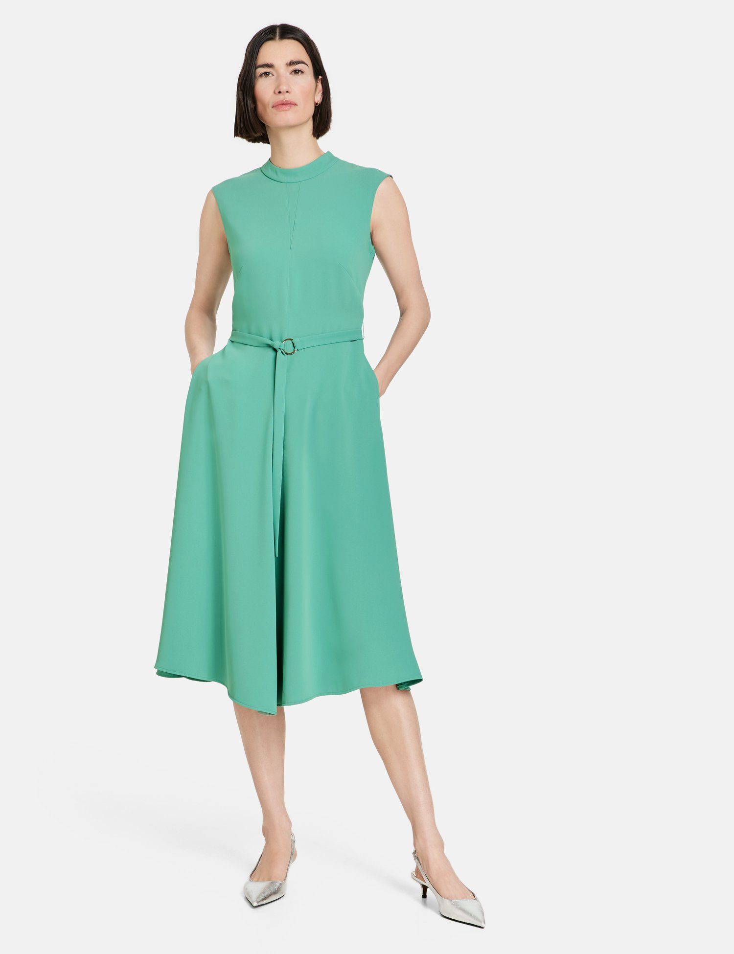 GERRY WEBER A-Linien-Kleid Fließendes Kleid mit Bindebändern