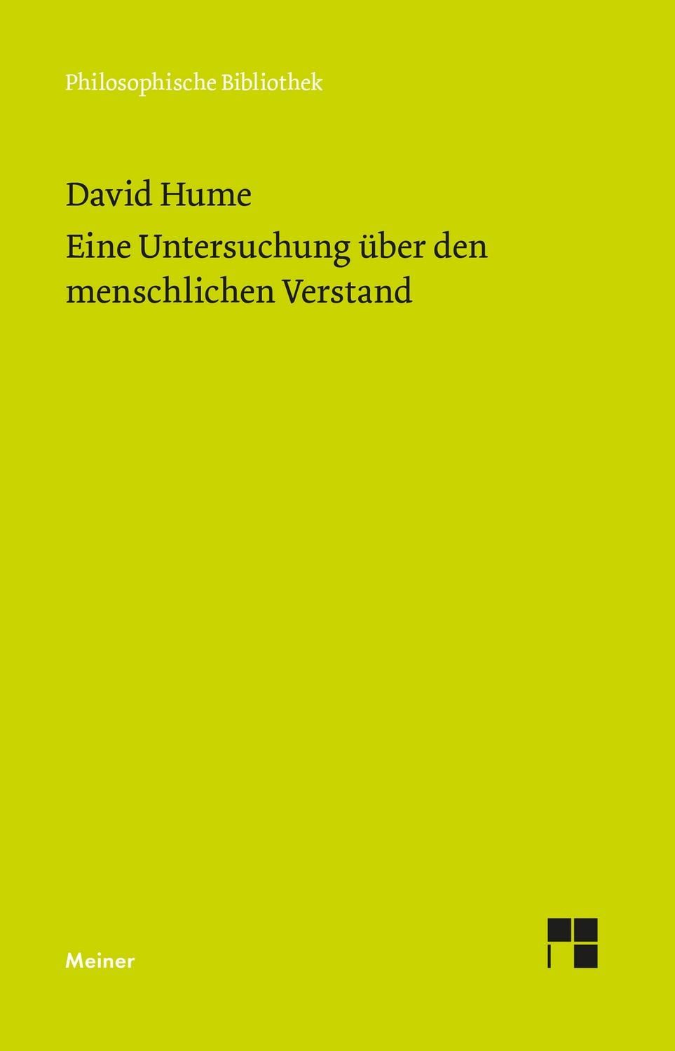 Eine Untersuchung über den menschlichen Verstand / David Hume