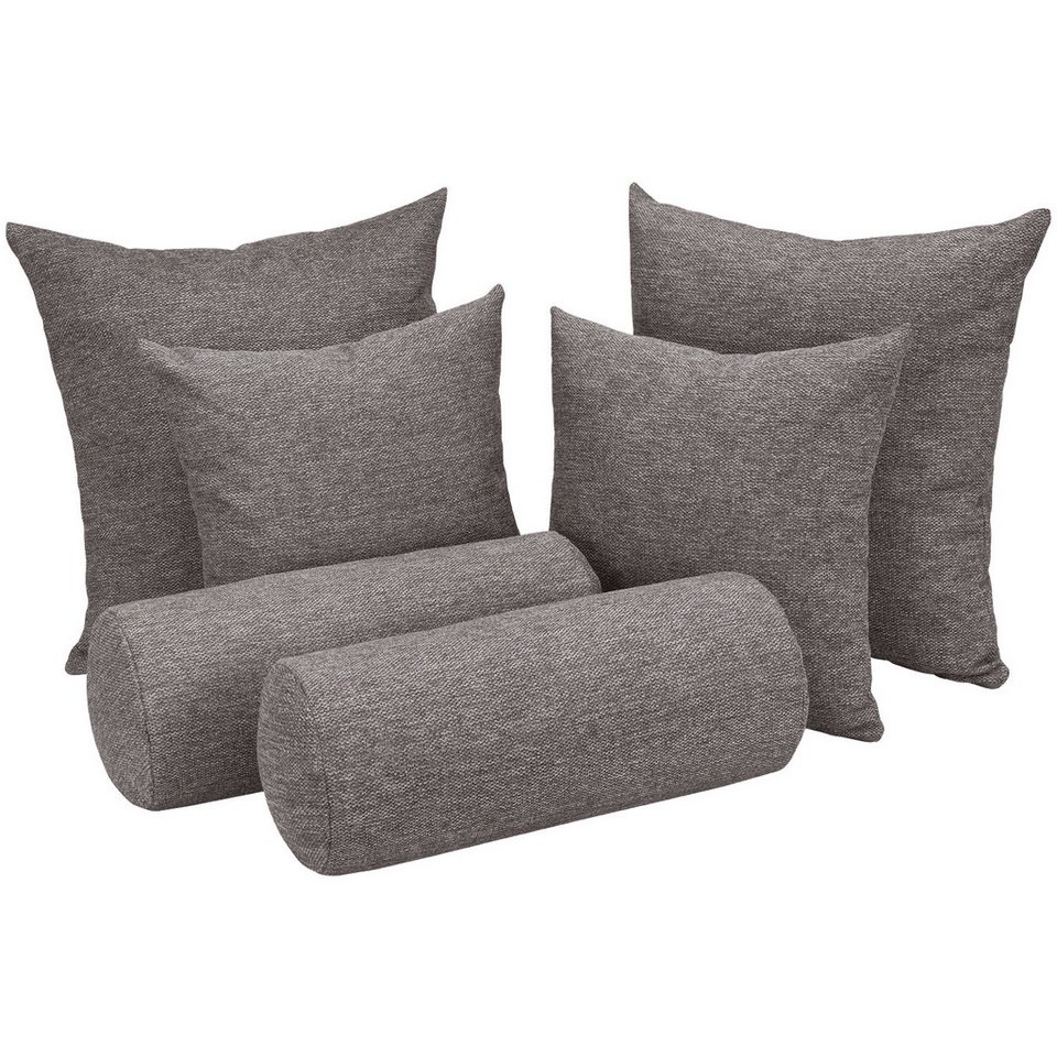 Selfitex Sofakissen 6-tlg. Kissen Set, 2x großes Kissen/2x kleines Kissen/2x Nackenrolle, (6er Set, 2x großes Kissen, 2x kleines Kissen, 2x Nackenrolle), für Sofa, Couch, Bett