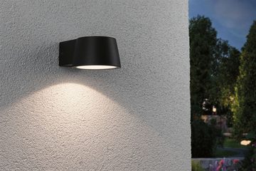 Paulmann LED Außen-Wandleuchte Capea IP44 96x128mm 3000K 6W 500lm 230V Anthrazit Aluminium, LED fest integriert, Warmweiß