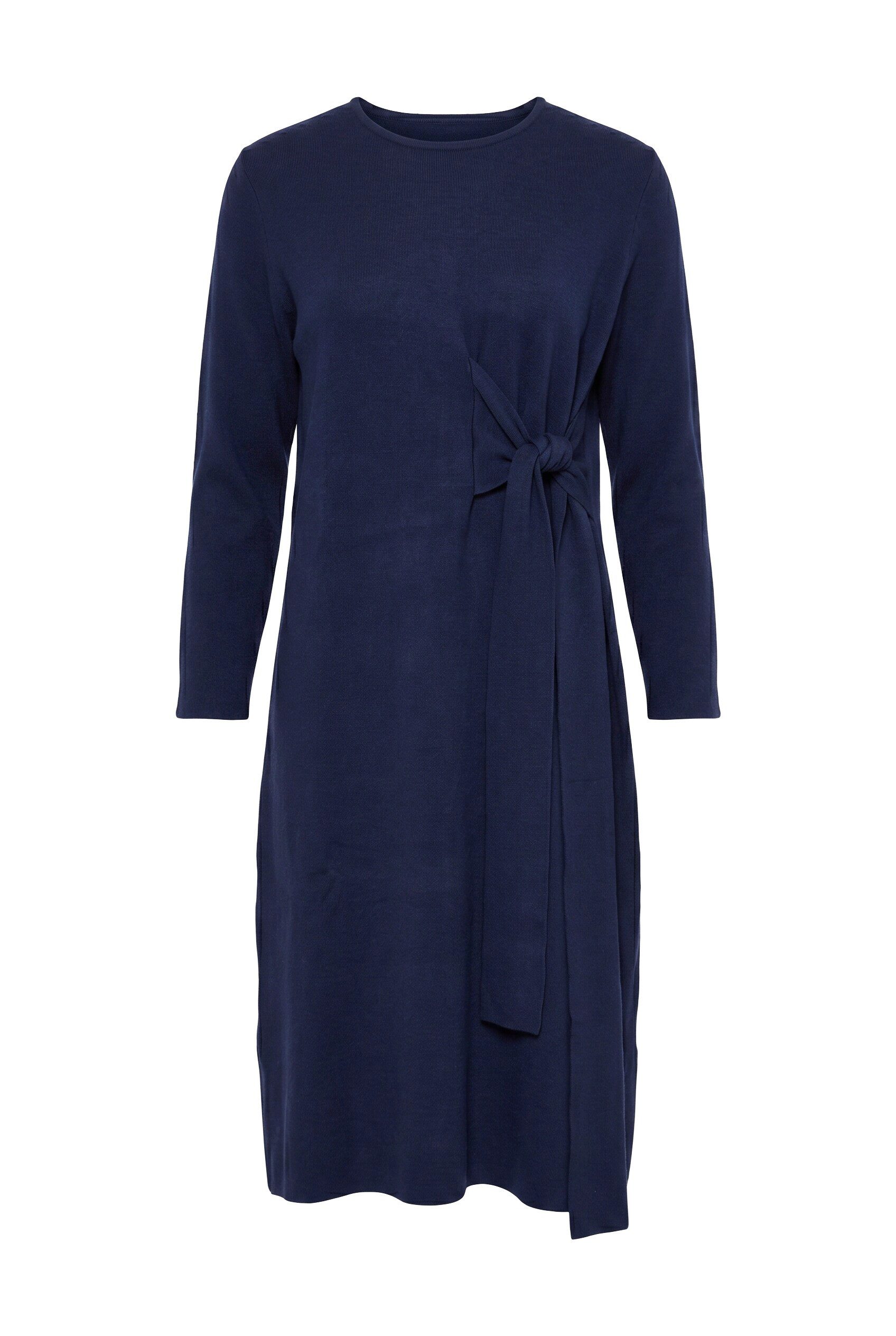 Ulla Popken Maxikleid Maxi-Strickkleid Zierschleife Rundhals Langarm – Bild 2 von 4