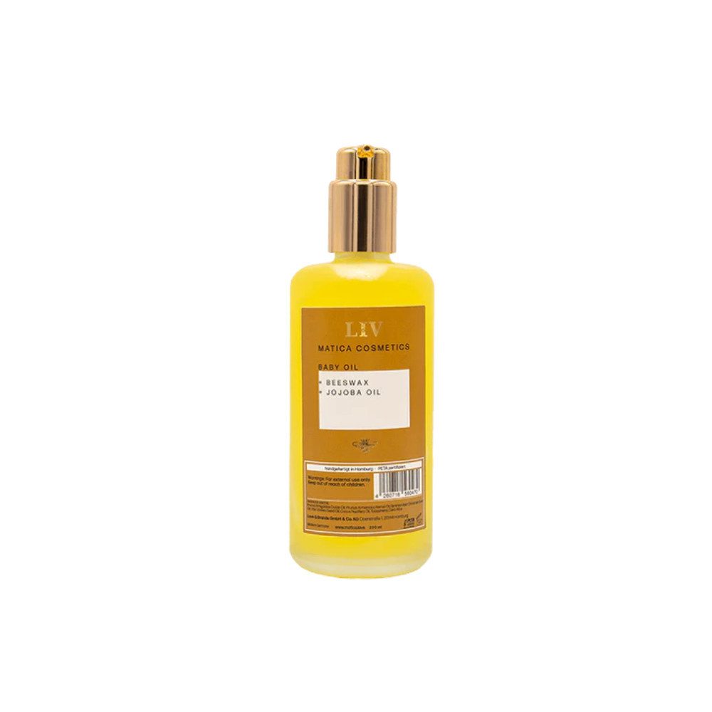 Matica Cosmetics Körperöl Babyöl LIV Parfümfrei & natürlich 200 ml, 1-tlg., Sanfte Pflege für empfindliche Babyhaut